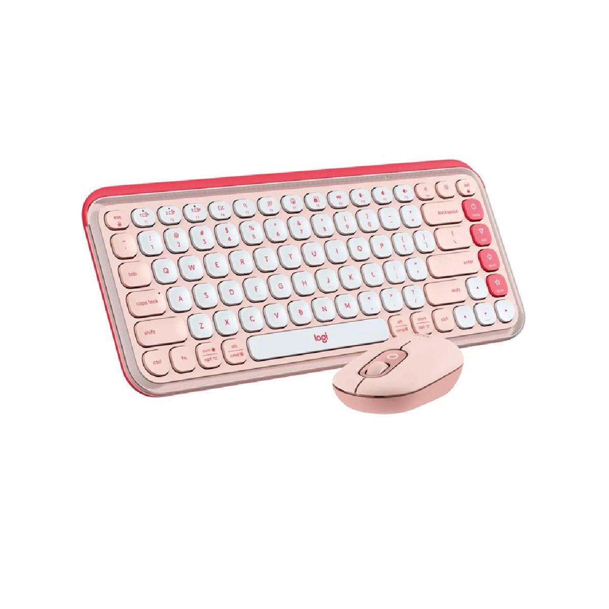 LOGITECH - Teclado Bluetooth + Mouse Logitech Pop Icon Rosa