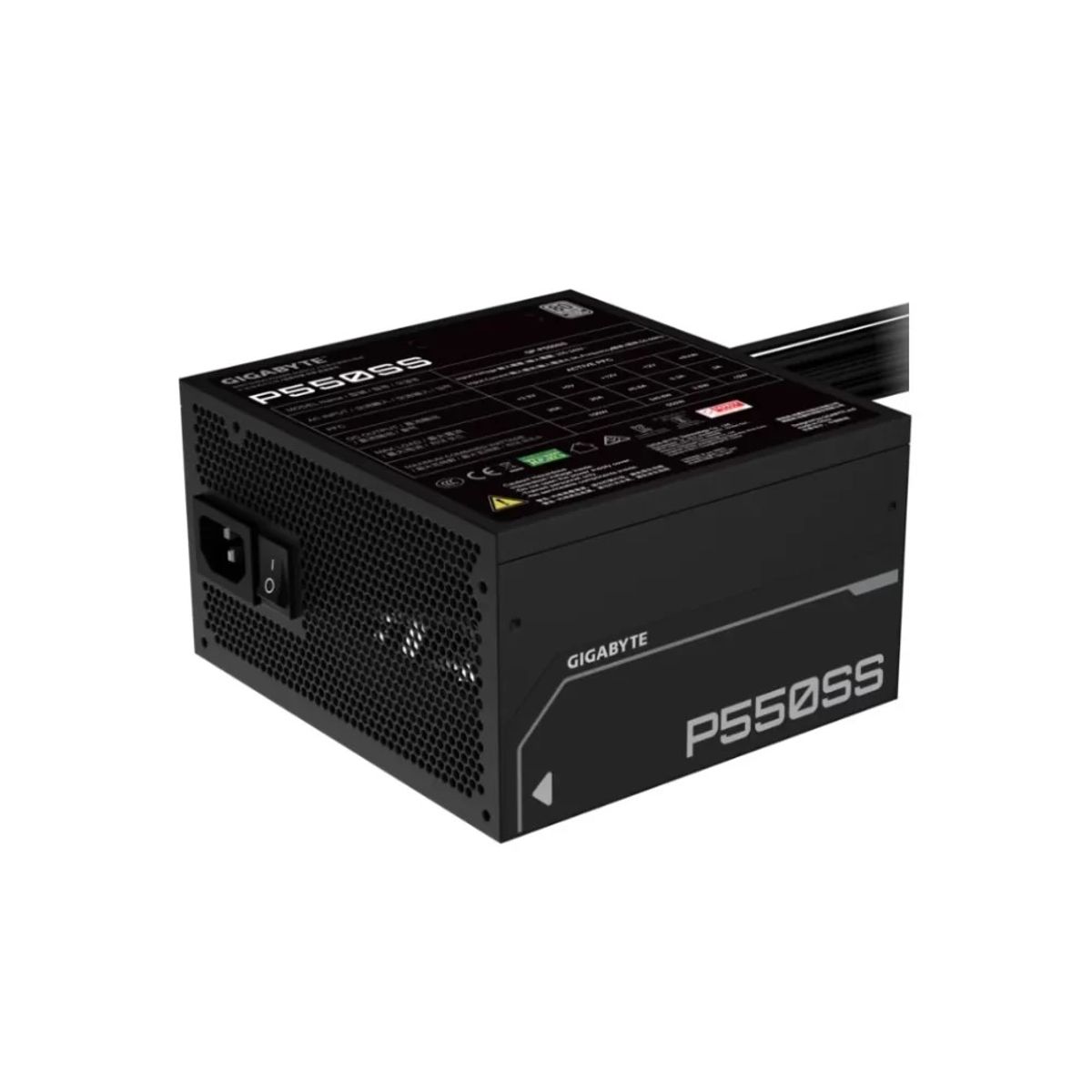 GIGABYTE - Fuente de Poder Gigabyte P550SS 550W 80 Plus Silver Negro ATX