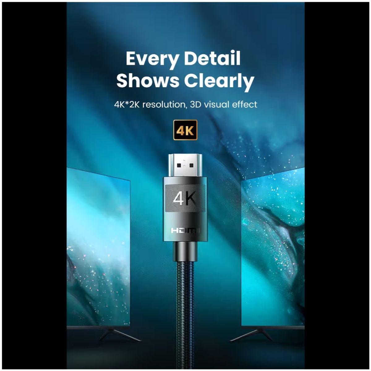 UGREEN - Cable HDMI 4K 10M Macho a Macho Trenzado Ugreen HD119 - 40104