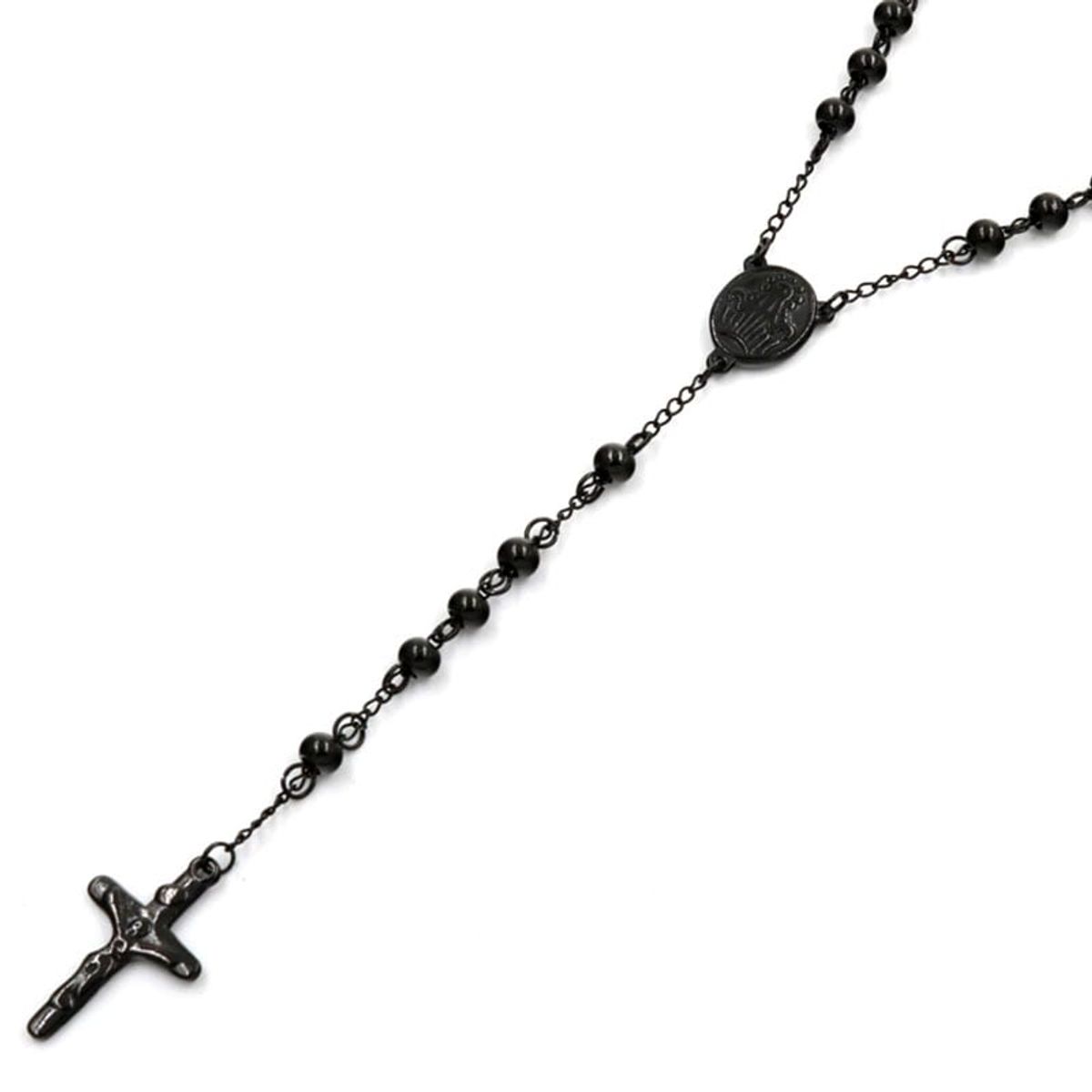 GENERICO - Collar Rosario de Titanio Hombre