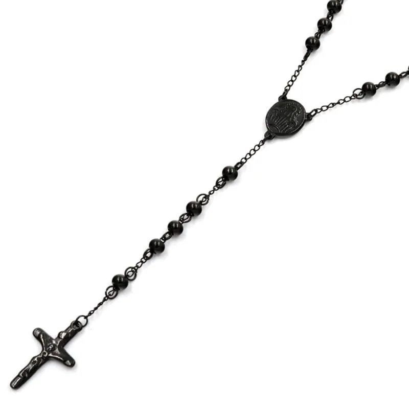 GENERICO - Collar Rosario de Titanio Hombre