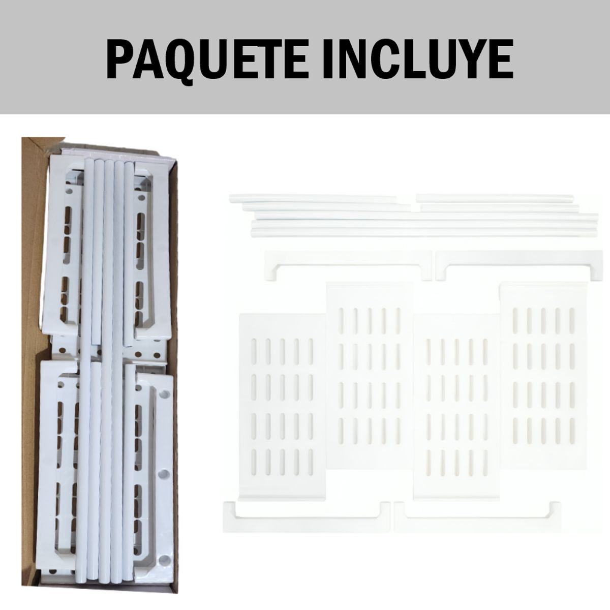 GENERICO - Organizador Base Blanco para microondas de metal