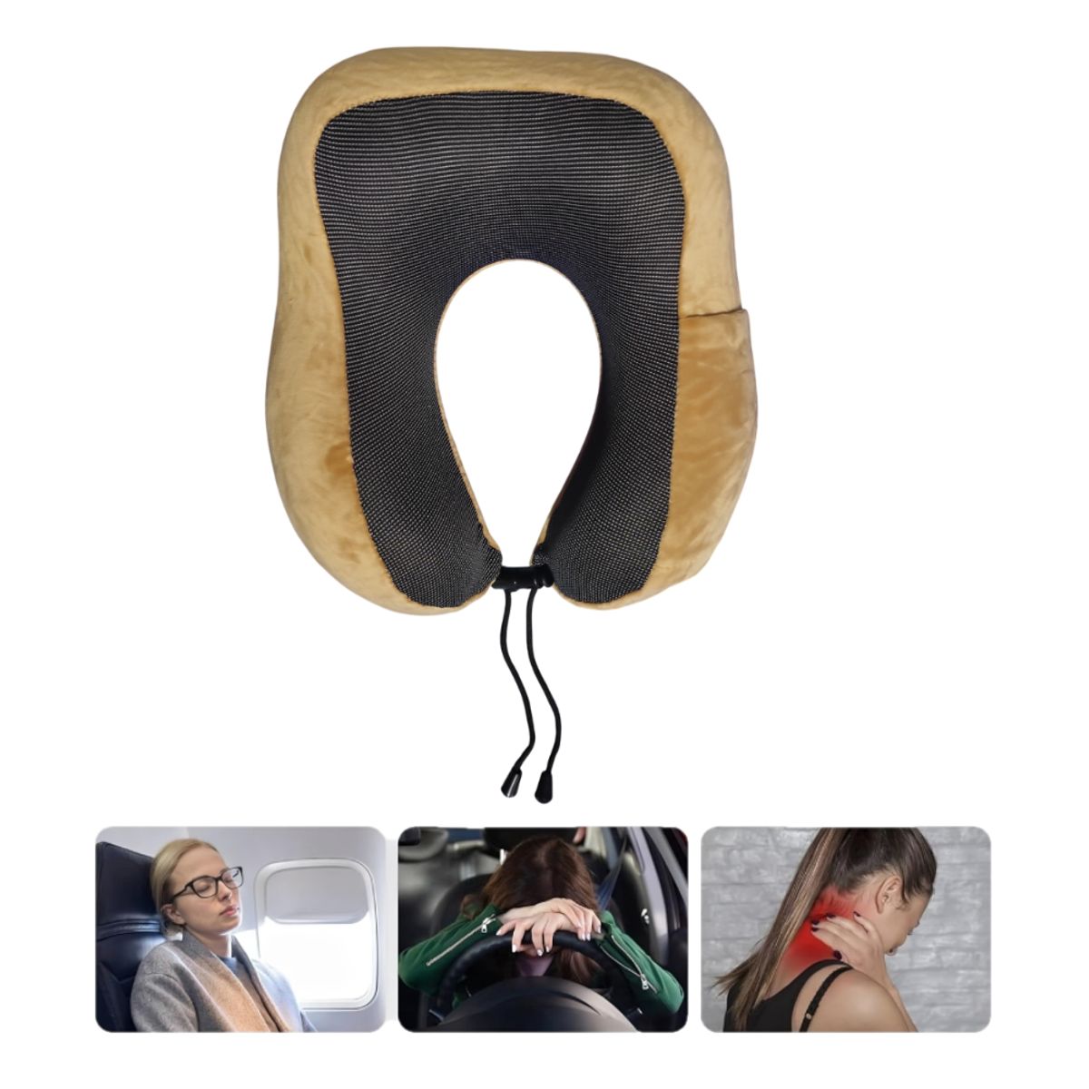 GENERICO - Almohada cojín cuello de viaje