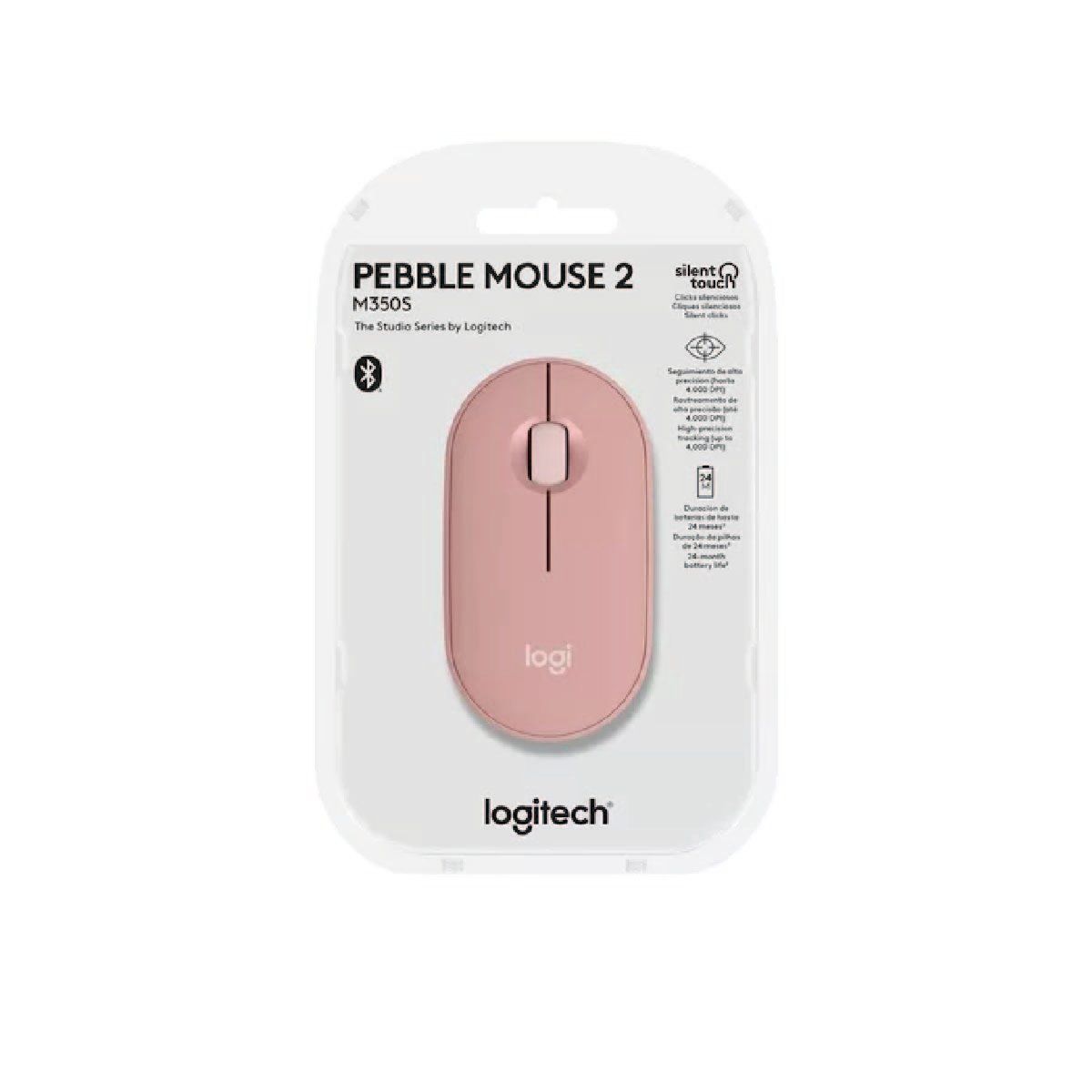 LOGITECH - Mouse Logitech Pebble 2 M350S BT Wireless Rosado