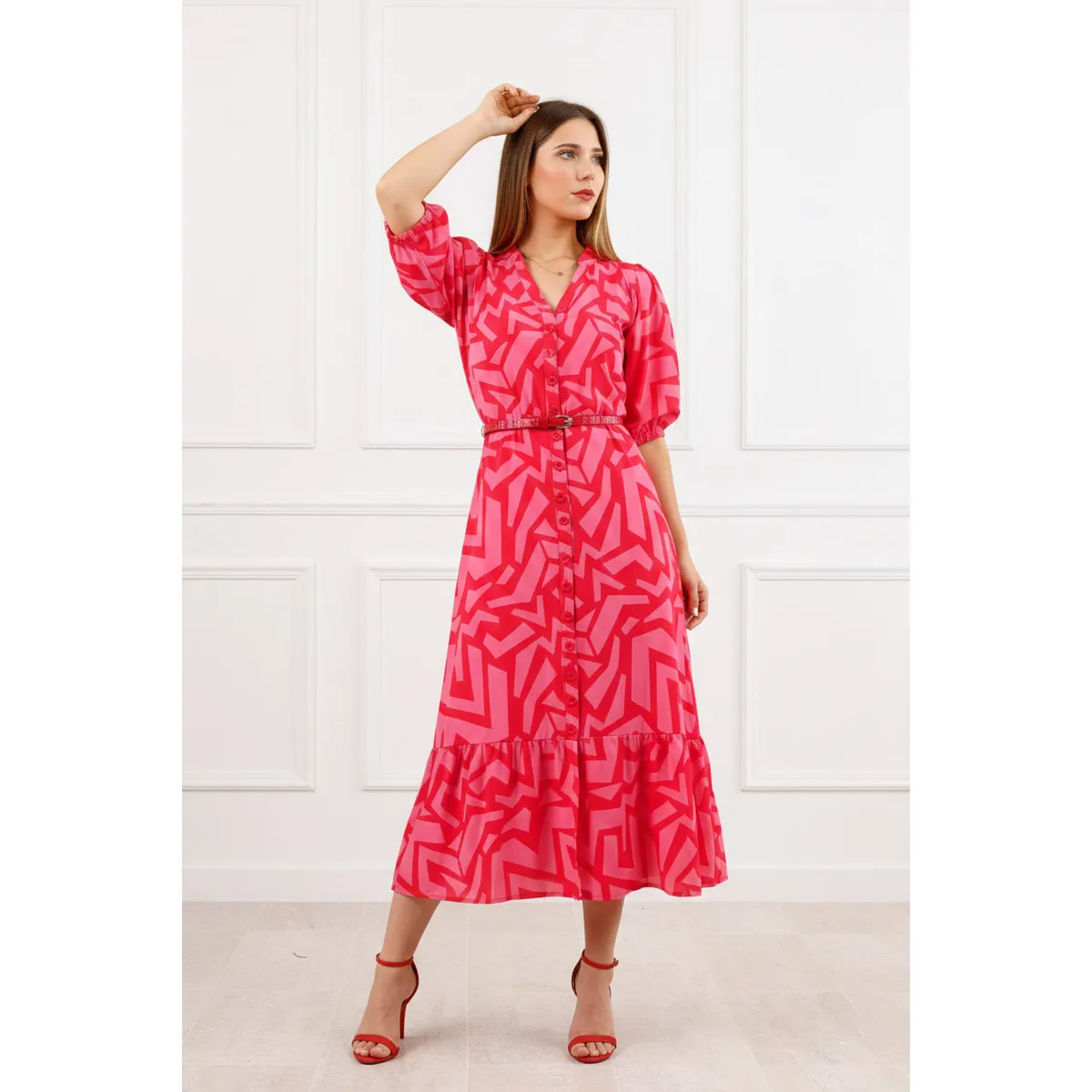 ARMA TU LOOK - VESTIDO LARGO ALMUDENA CAMISERO MANGA TRES CUARTOS ARMA TU LOOK