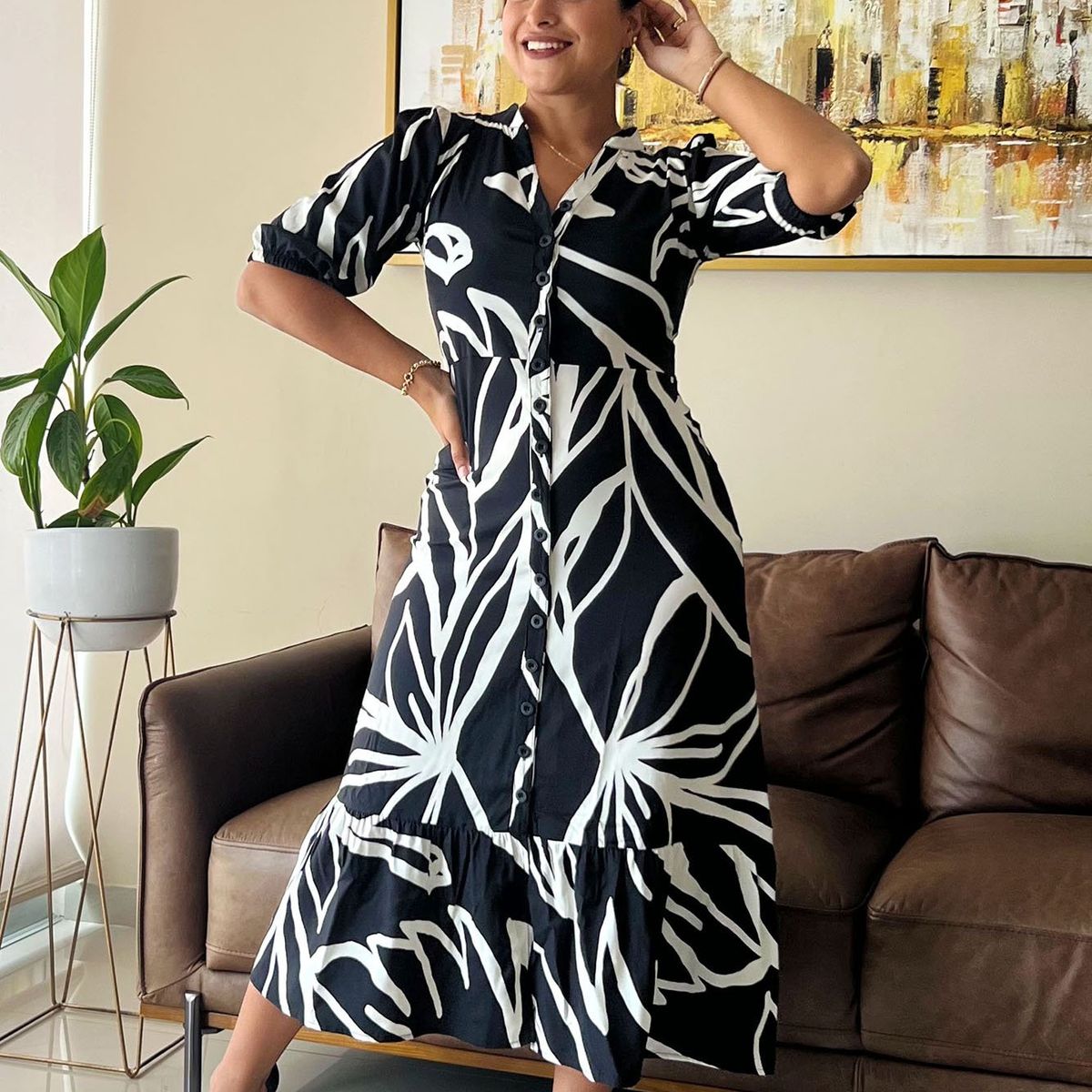 ARMA TU LOOK - VESTIDO LARGO ALMUDENA CAMISERO MANGA TRES CUARTOS ARMA TU LOOK