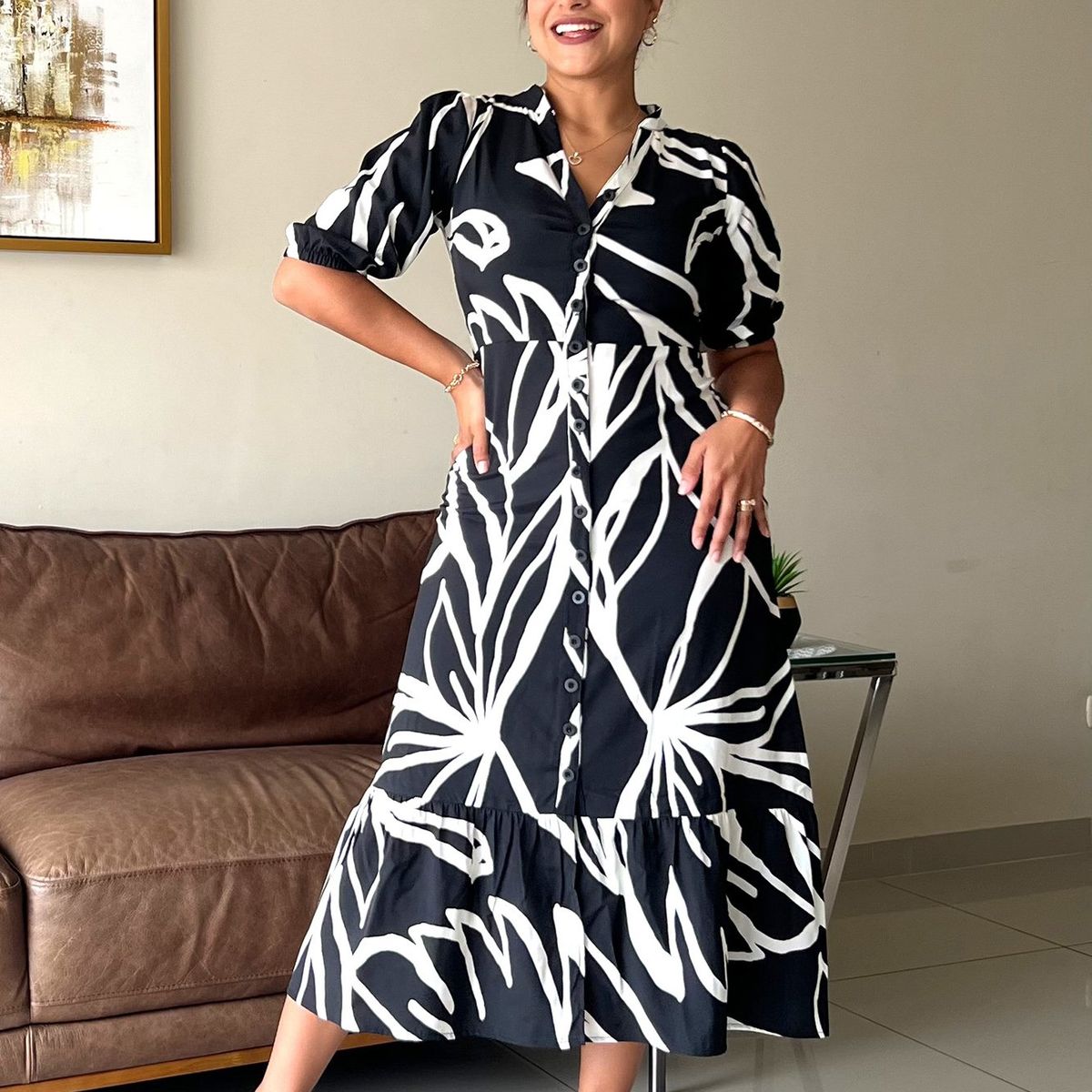 ARMA TU LOOK - VESTIDO LARGO ALMUDENA CAMISERO MANGA TRES CUARTOS ARMA TU LOOK