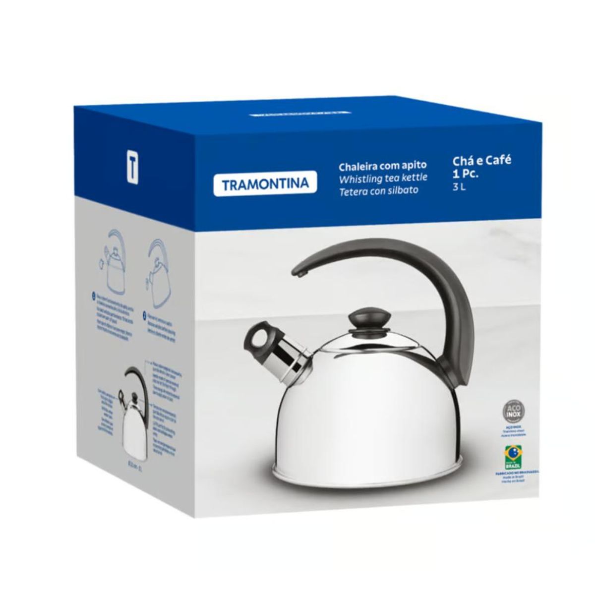 TRAMONTINA - TETERA TRAMONTINA ACERO INOX CAP 3L 61483023