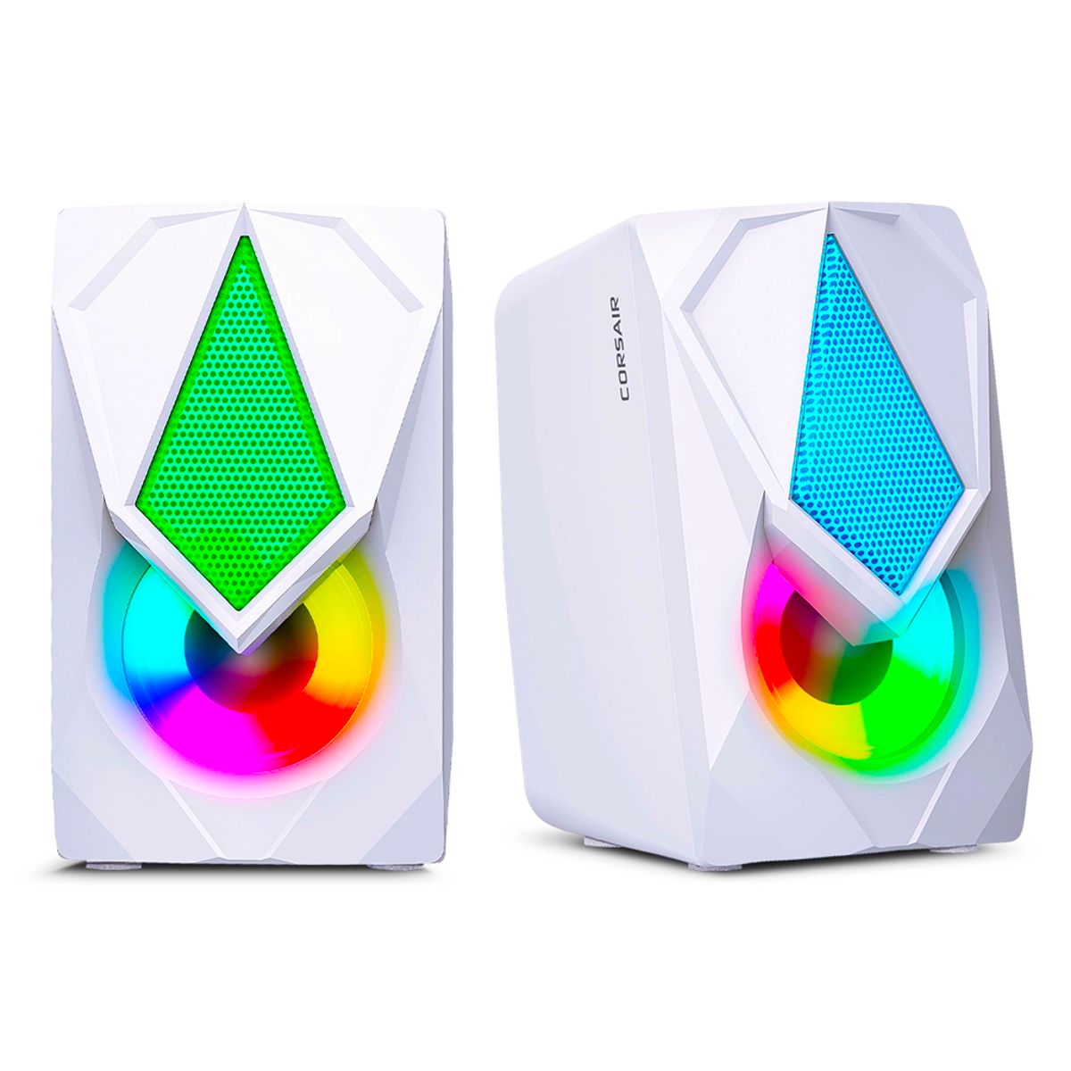 MICRONICS - Parlante Gamer Micronics Corsair White Luz Led Rgb Pclaptop