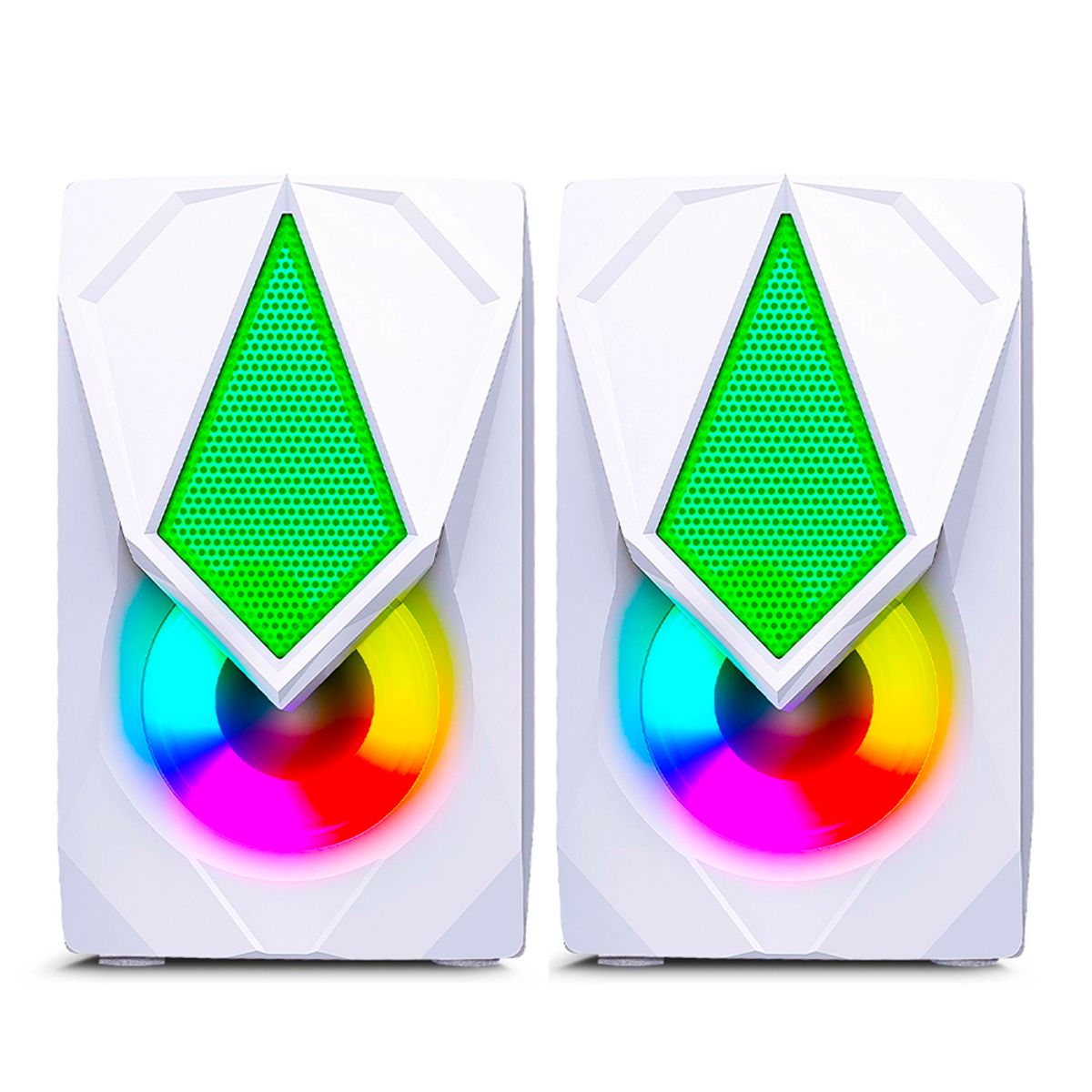 MICRONICS - Parlante Gamer Micronics Corsair White Luz Led Rgb Pclaptop