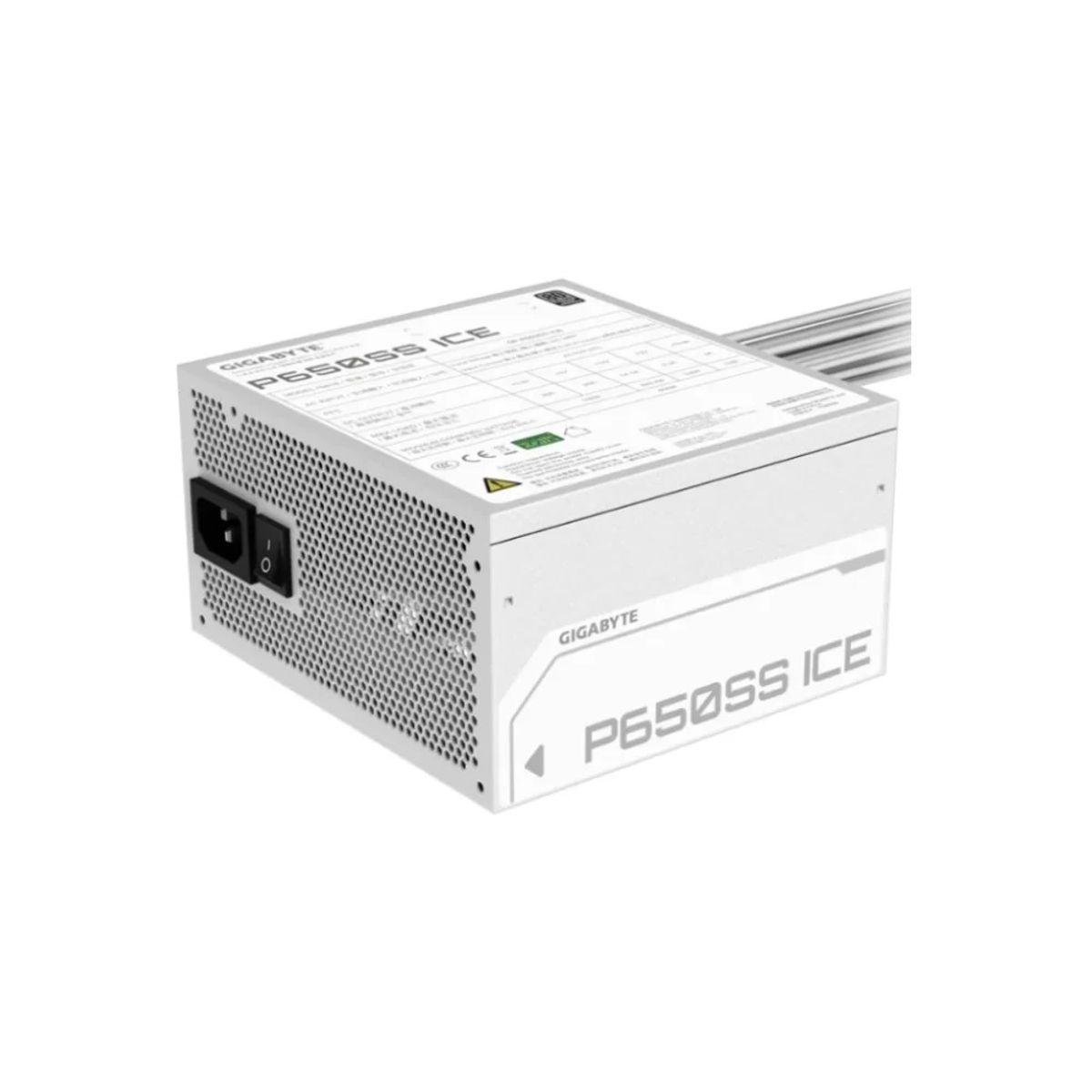 GIGABYTE - Fuente de Poder Gigabyte P650SS 650W 80 Plus Silver ATX Blanco