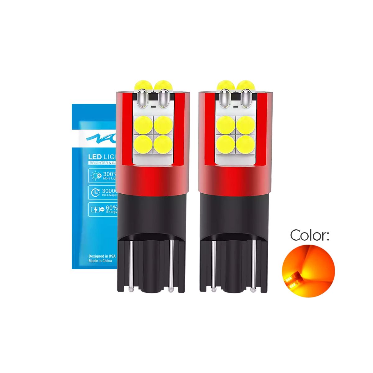 NAOEVO - Led T10 NL Lágrima NL 700LM Ámbar