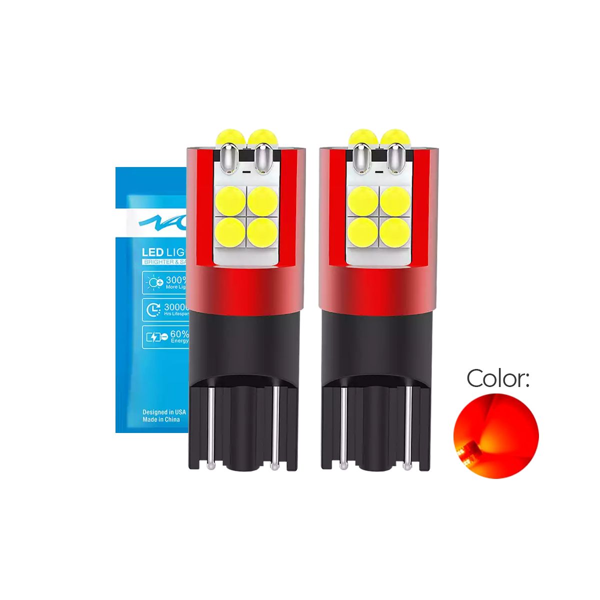 NAOEVO - Led T10 NL Lágrima NL 700LM Rojo