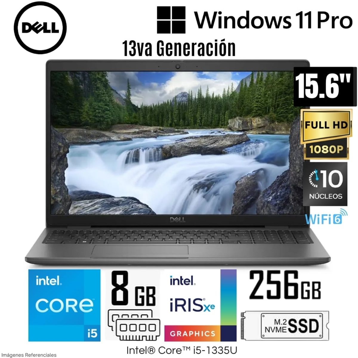 DELL - Laptop Dell Latitude 3540 (CND1D2) Intel Core i5-1335U 8GB RAM 256GB SSD 15.6"  FHD Windows 11 Pro