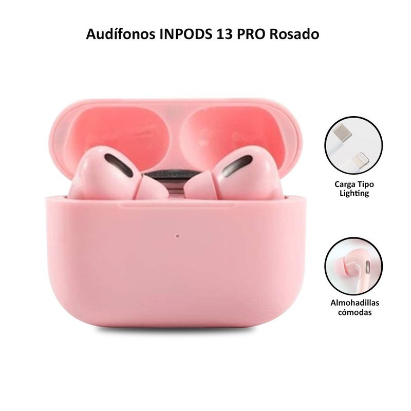 GENERICO - Audífonos In-ear Pod13 con Bluetooth 5,0 Rosado