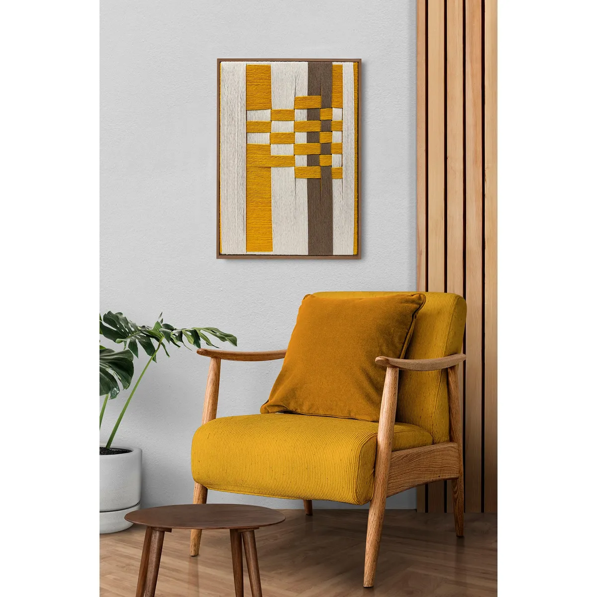 TEJICORP - Cuadro Mysaria - lienzo trenzado con hilos de algodón