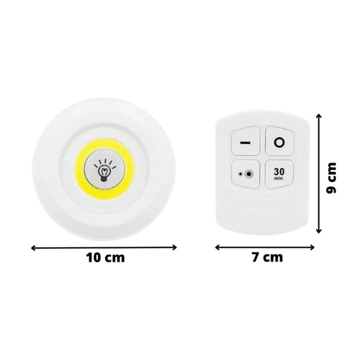 GENERICO - Luz Led con Control Remoto Inalámbrico 3 unidades