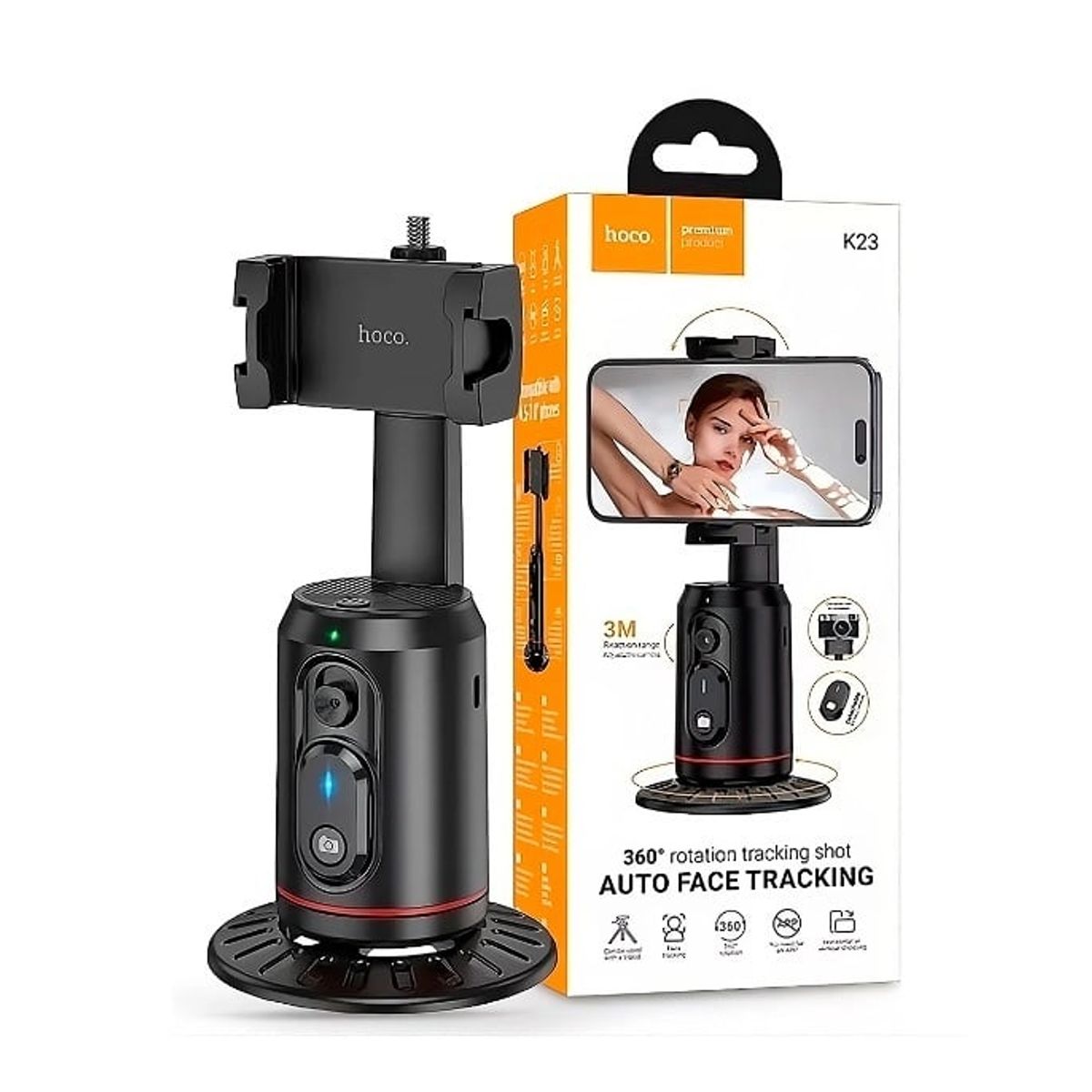 HOCO - Soporte SMART Hoco K23  Seguimiento Facial Automático Rotación 360