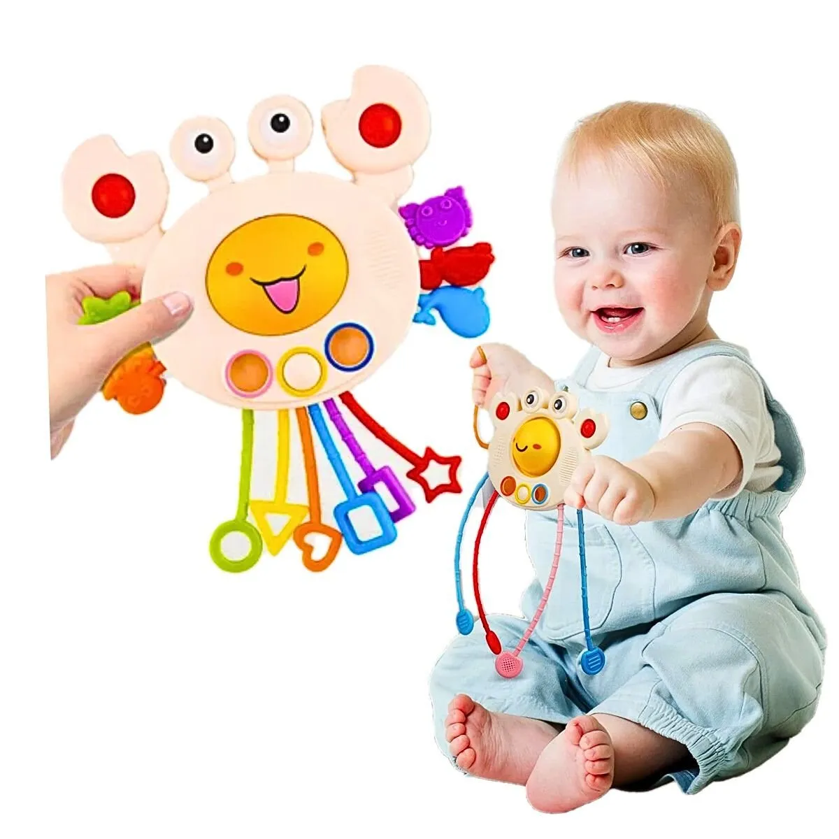 GENERICO - Juguete Sensorial Para Bebes Para La Denticion Cangrejo