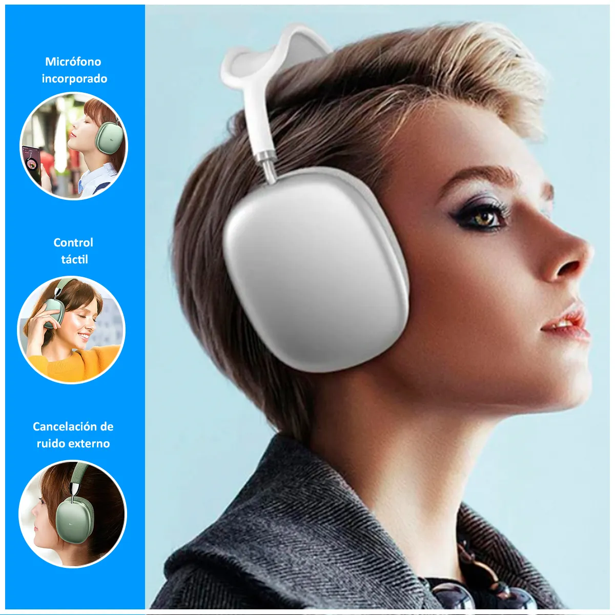 GENERICO - Audífonos inalámbricos P9 con Bluetooth 5.0 Plomo