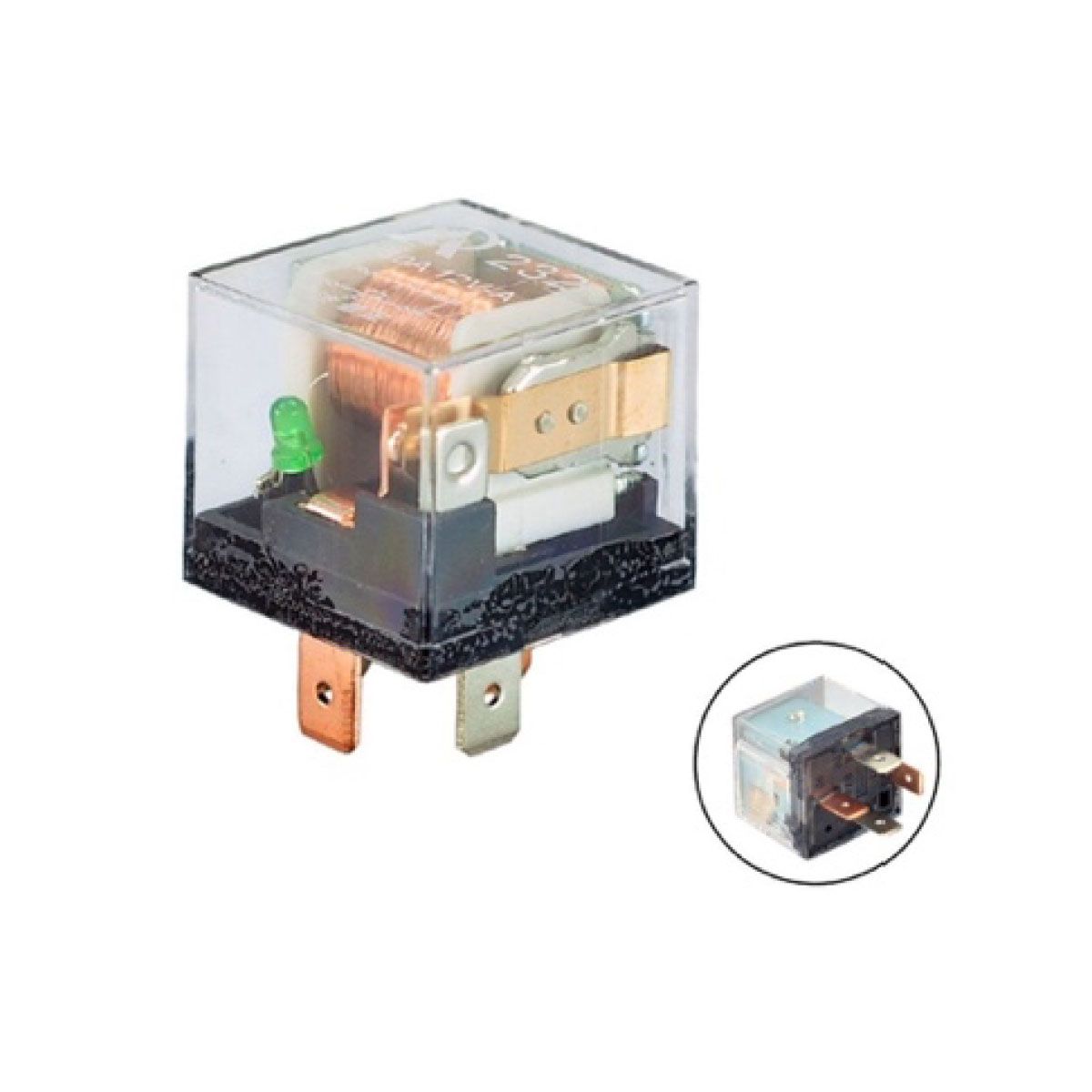 GENERICO - Relay 12v 5 Pines 80 Amp Transparente Auto Camioneta