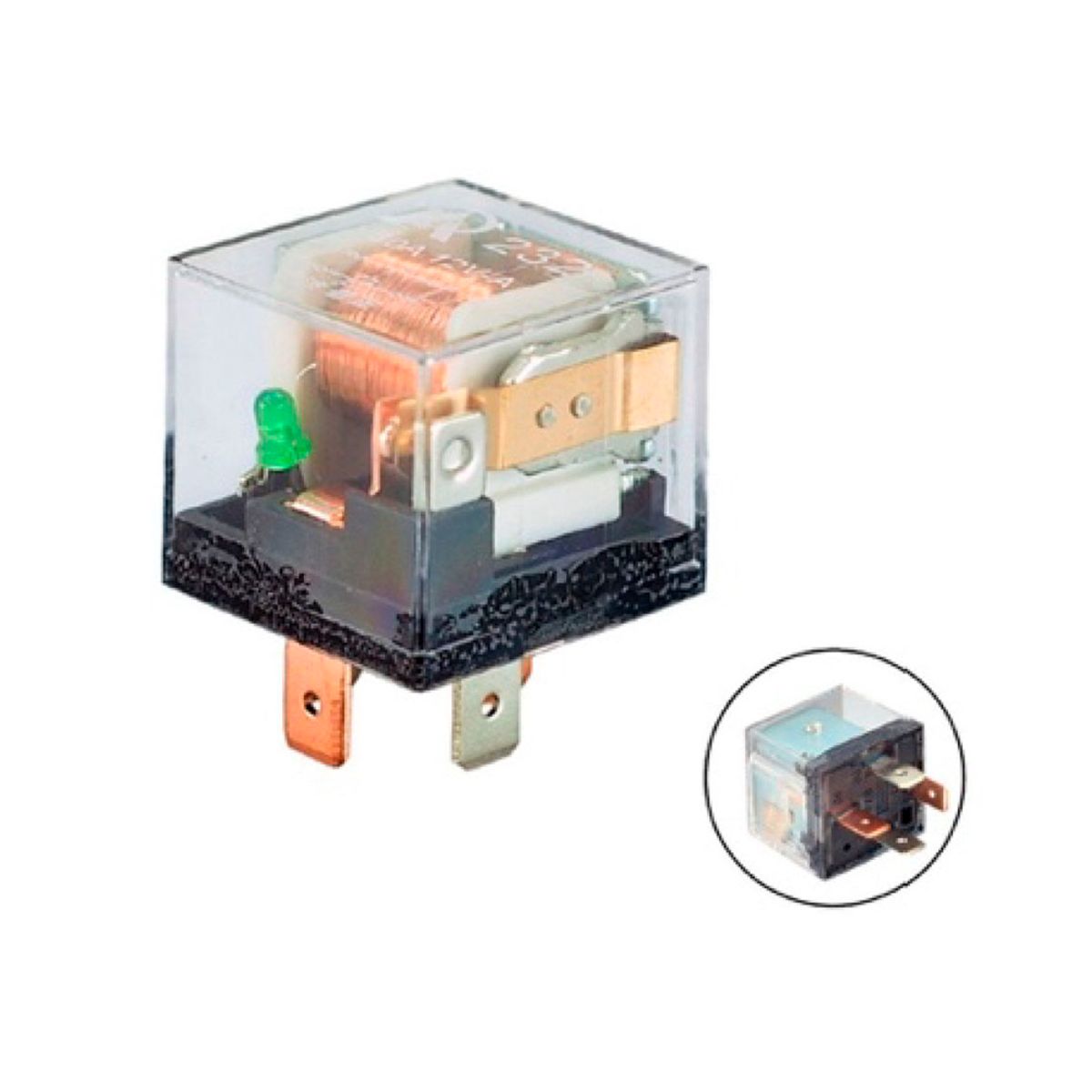 GENERICO - Relay 24v 5 Pines Transparente Bus Camión