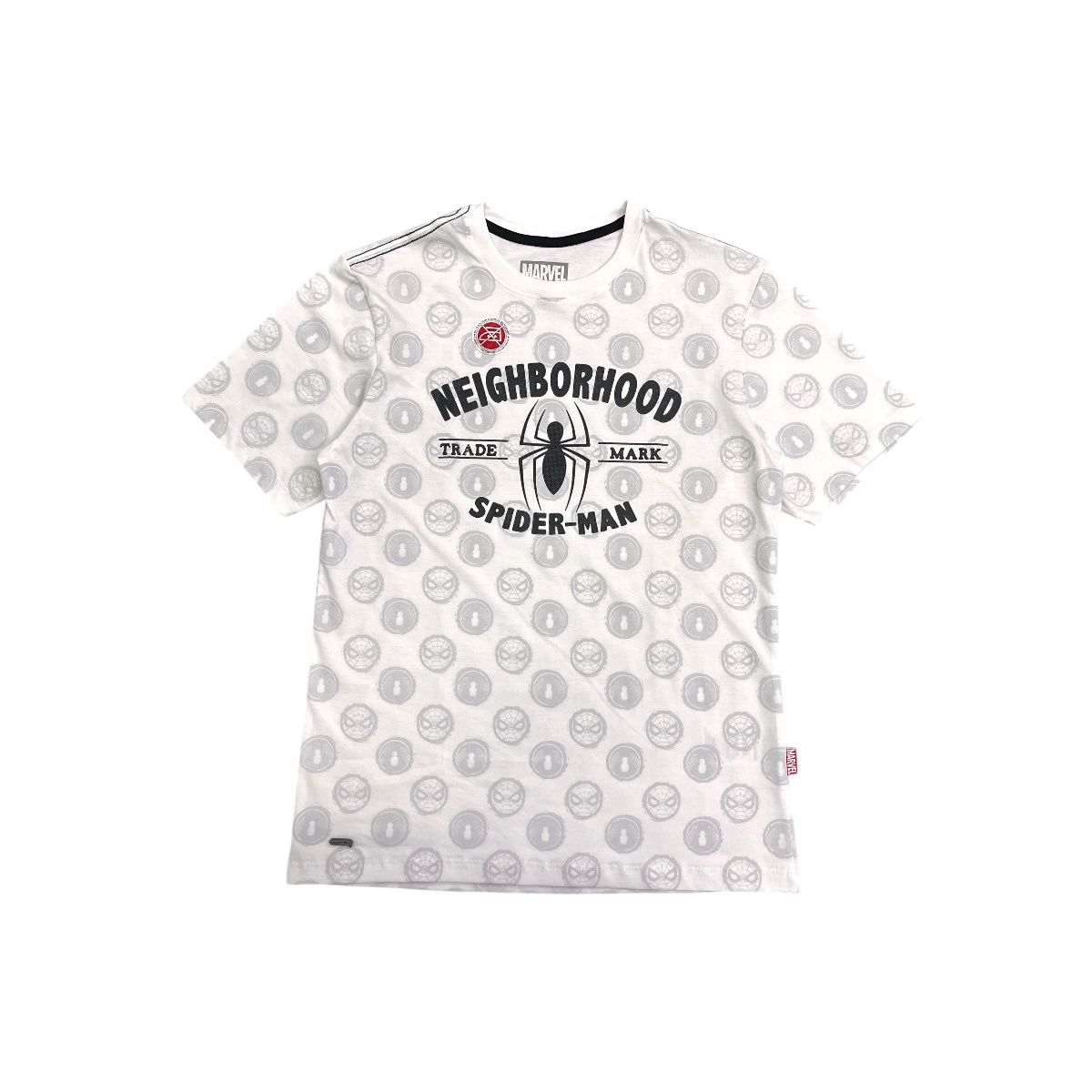 MARVEL - Polo Spiderman Manga Corta Hombre Blanco Algodón