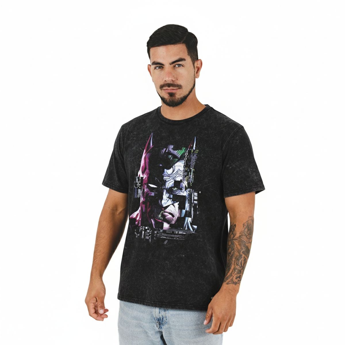 WARNER BROS - Polo Batman Manga Corta Hombre Negro Algodón