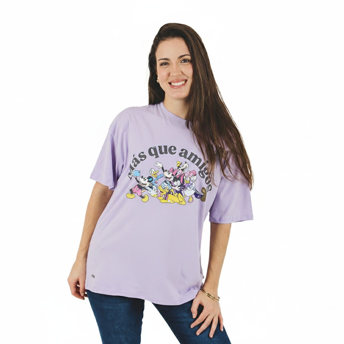 DISNEY CLASICOS - Polo Oversize Manga Corta Disney Mujer Lila