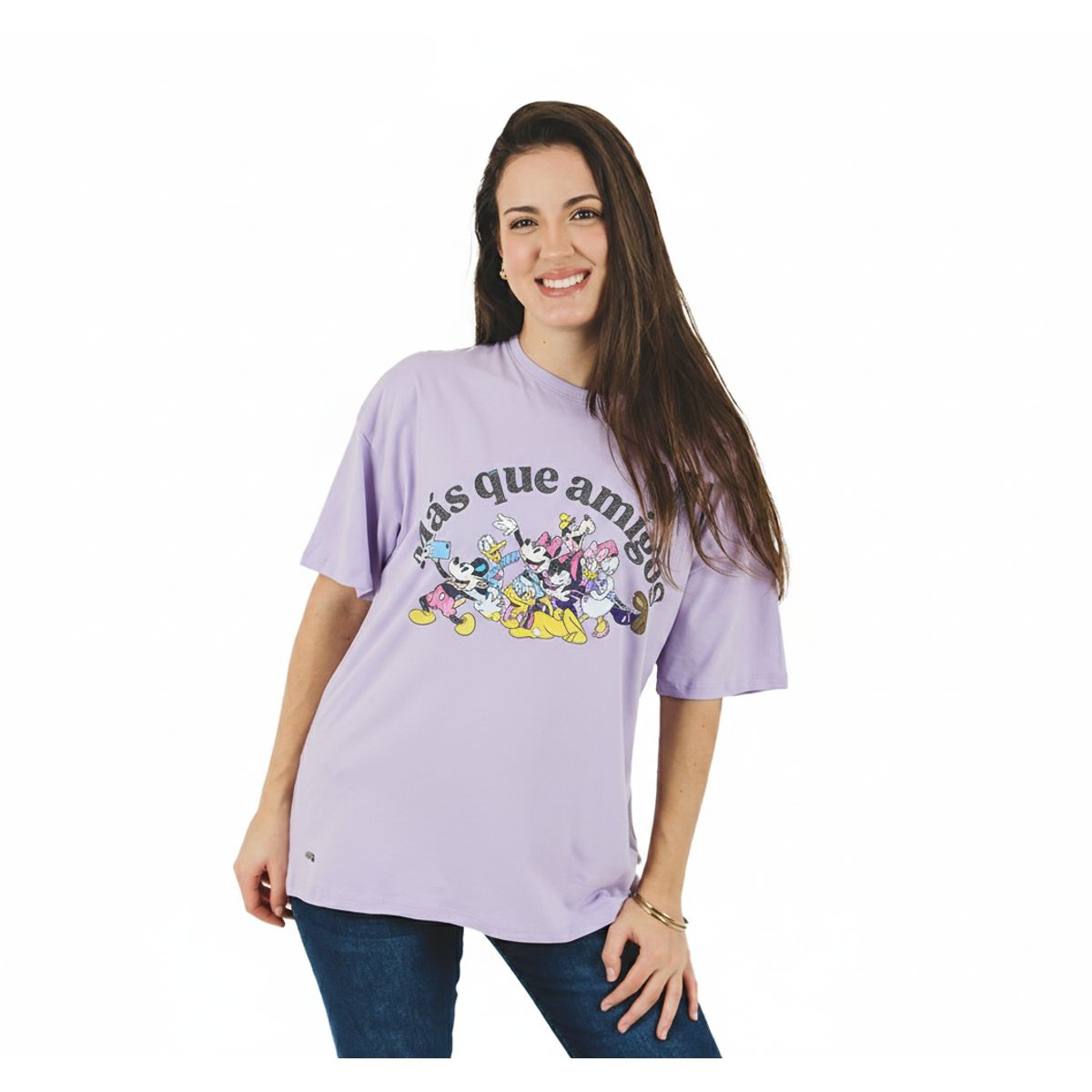 DISNEY CLASICOS - Polo Oversize Manga Corta Disney Mujer Lila