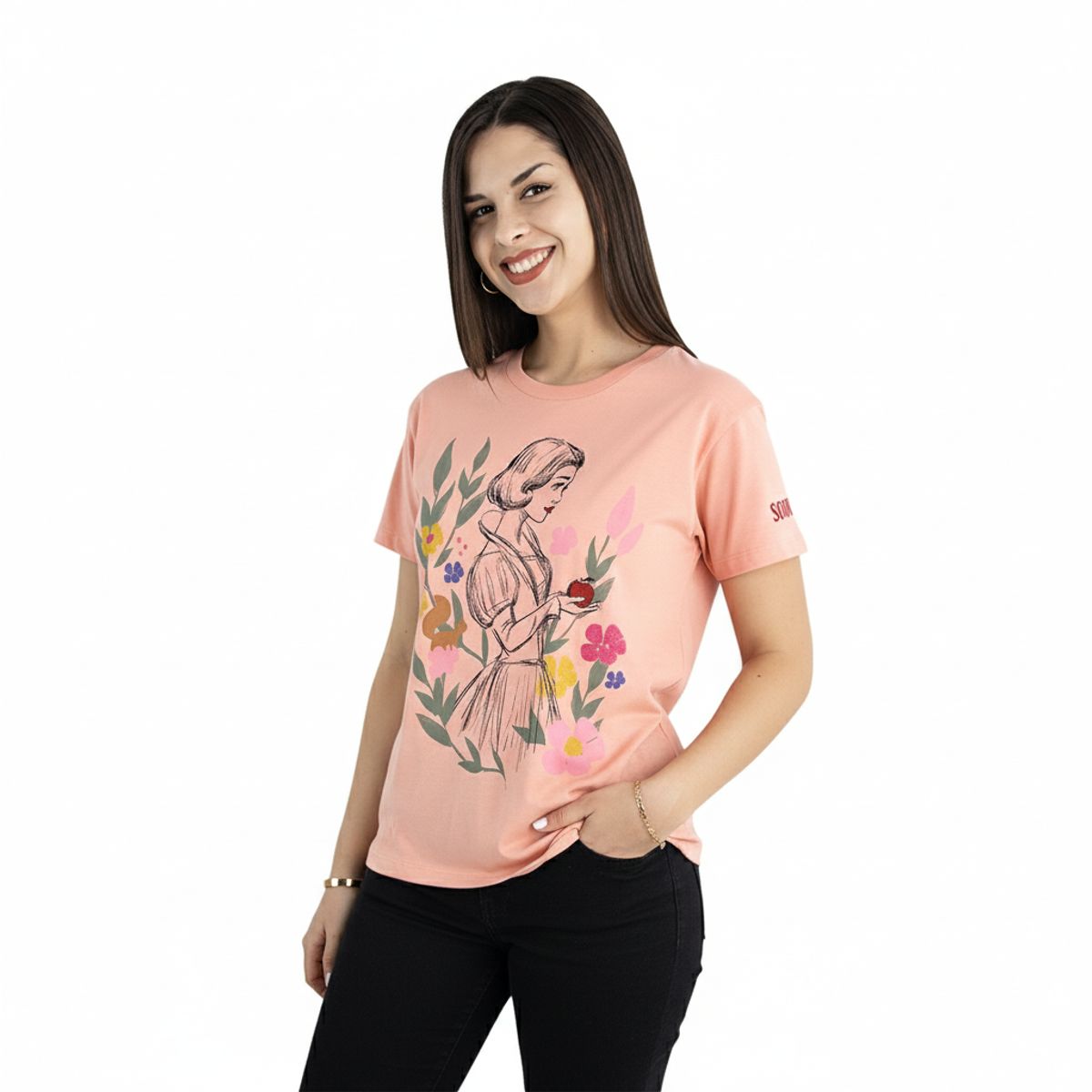 DISNEY CLASICOS - POLO BLANCA NIEVES DAMA ROSADO