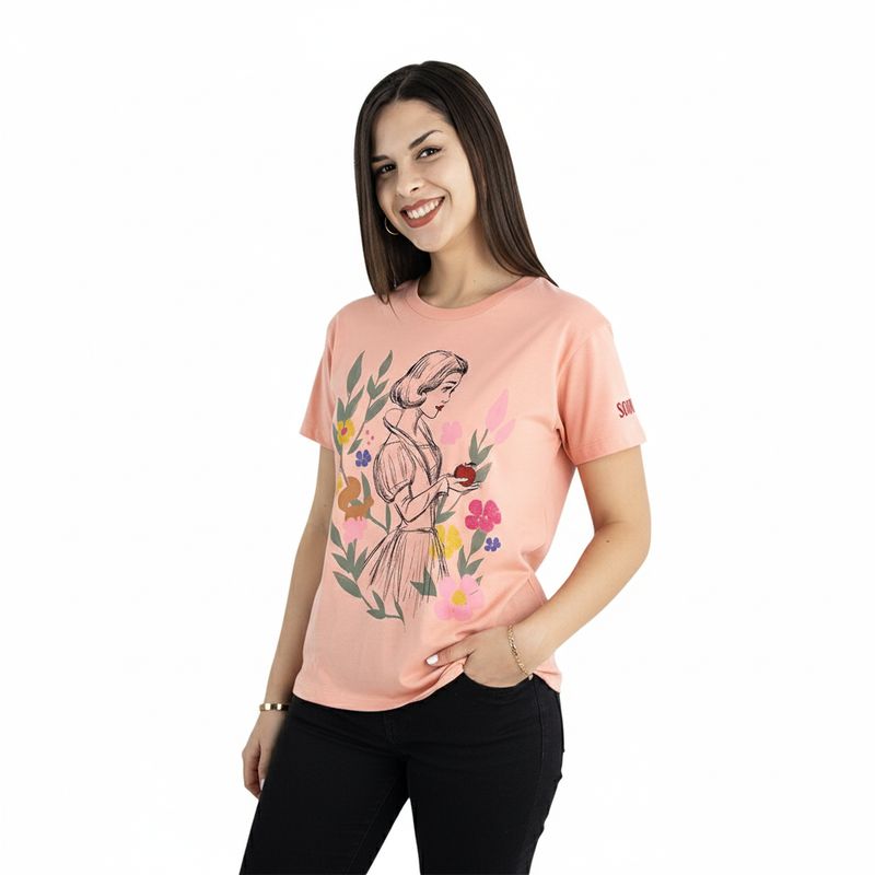 DISNEY CLASICOS - POLO BLANCA NIEVES DAMA ROSADO
