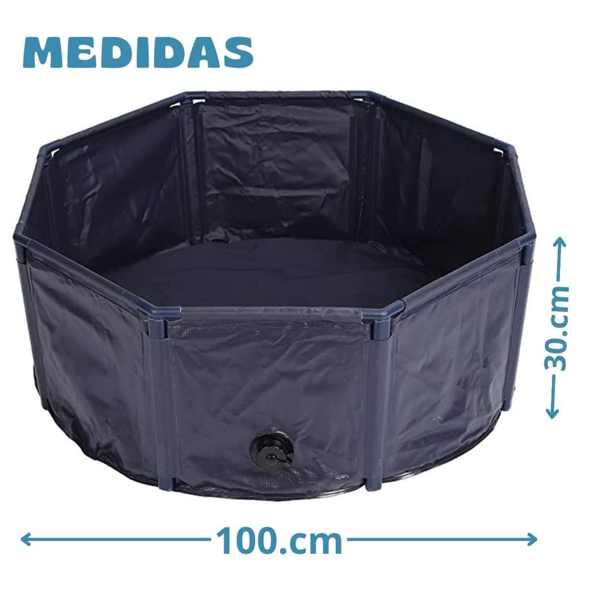 GENERICO - Piscina Portatil Para Mascotas L Azul Para Este Verano