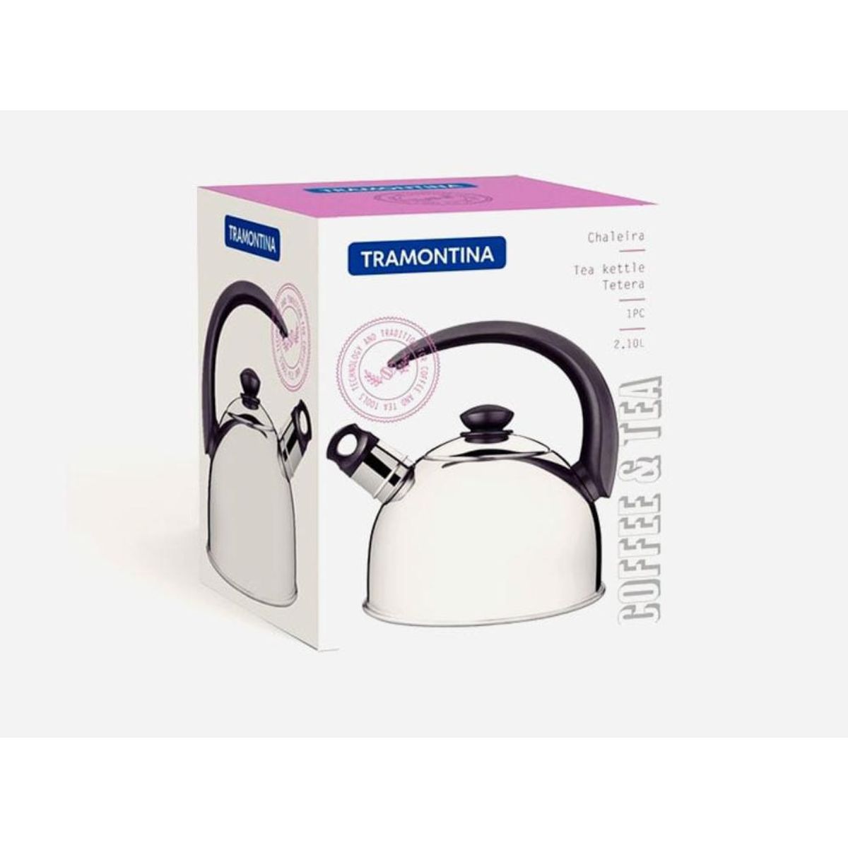 TRAMONTINA - TETERA TRAMONTINA ACERO 2.1 LT DE INOXIDABLE