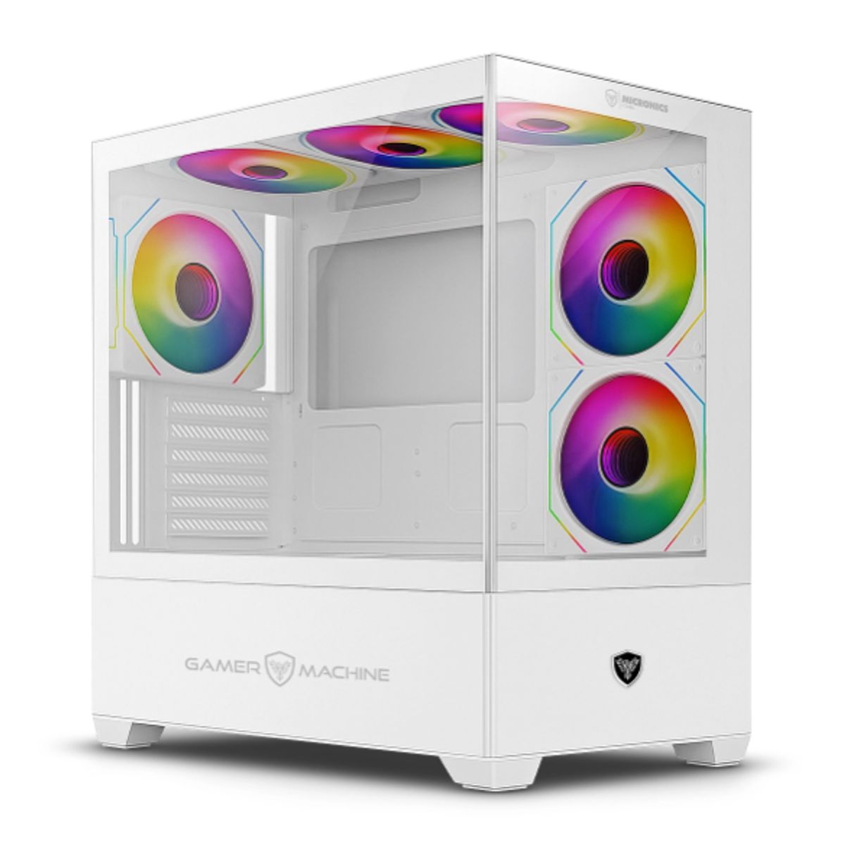 MICRONICS - Case Gamer ICUBE WHITE MIC GC800-6W 4FAN RGB MICRONICS