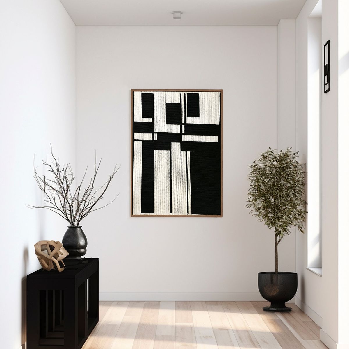 TEJICORP - Cuadro Onix - lienzo trenzado con hilos de algodón