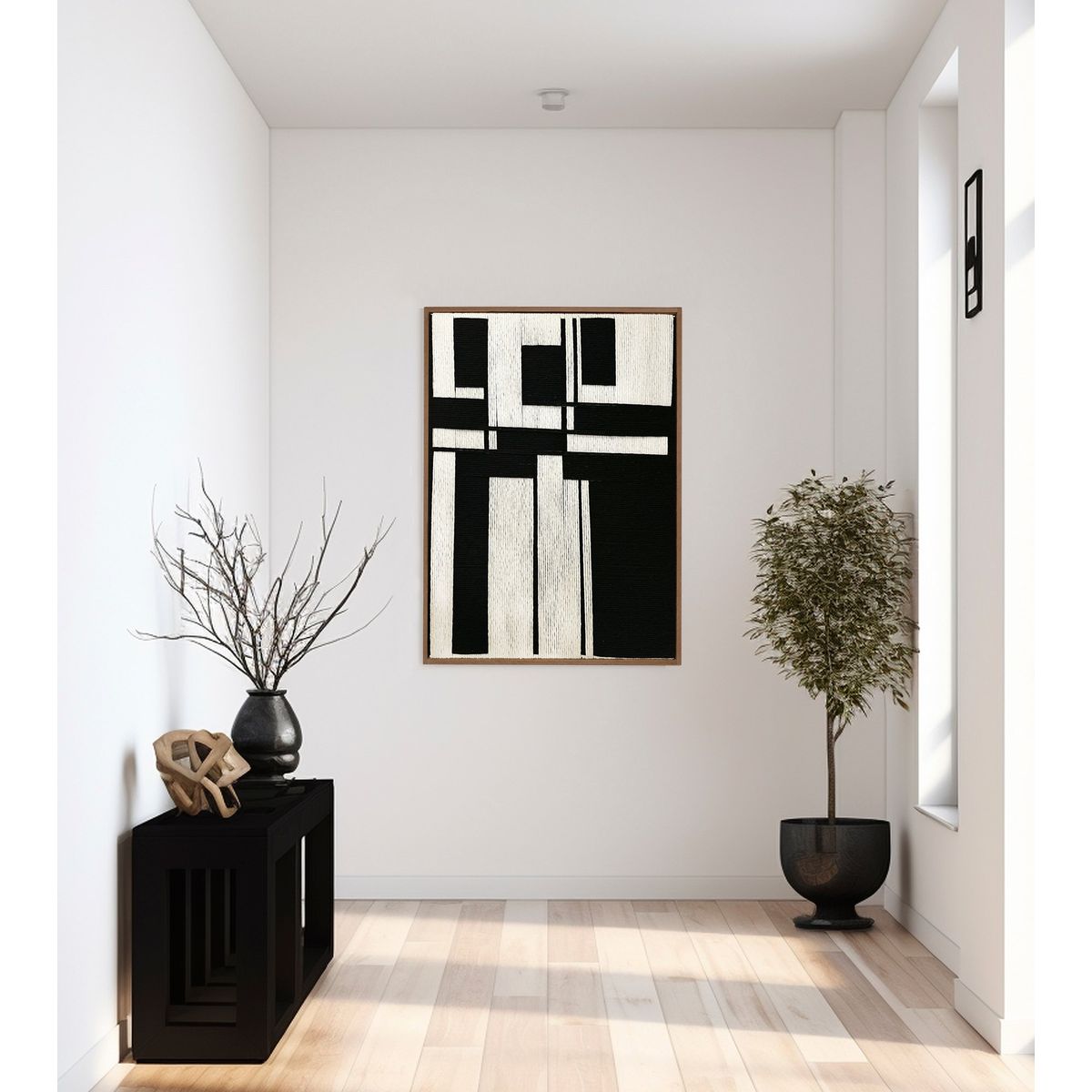 TEJICORP - Cuadro Onix - lienzo trenzado con hilos de algodón