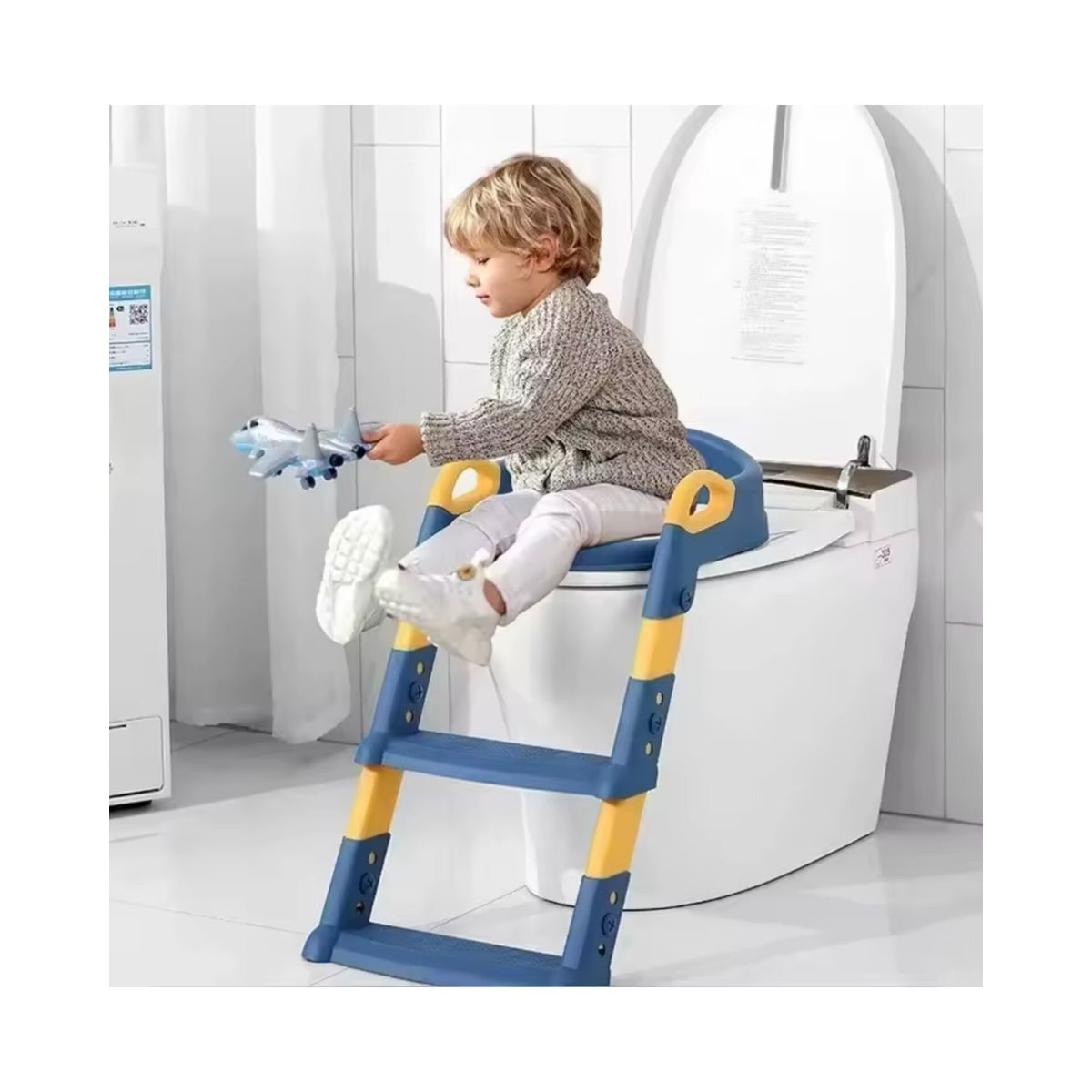 OEM - Asiento de Entrenamiento para Baño  con Escalera Plegable