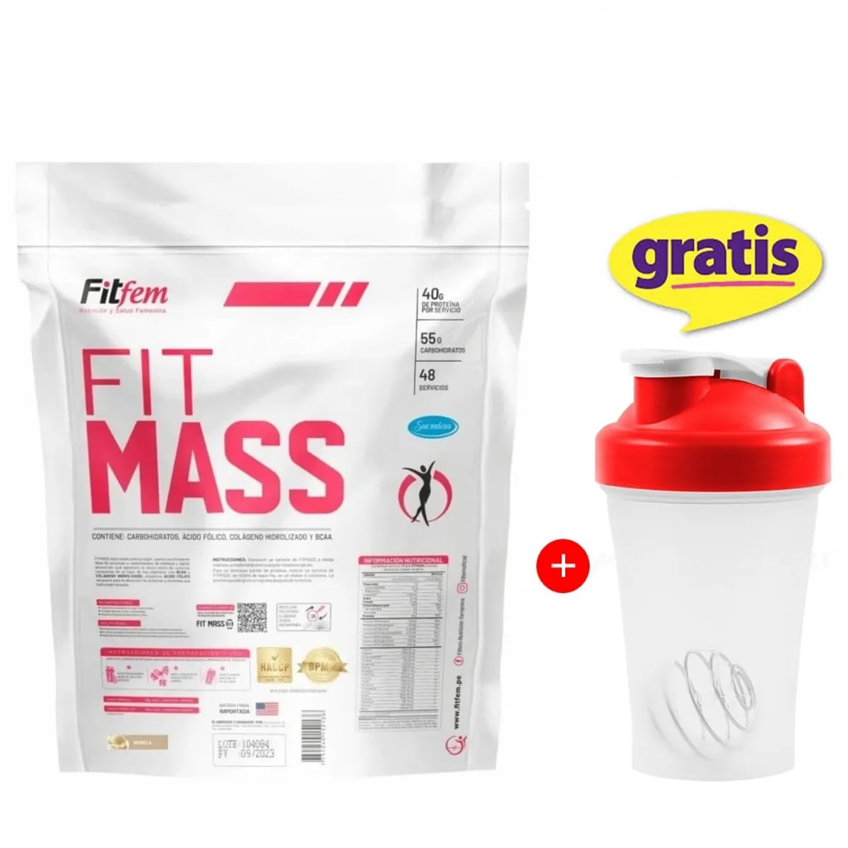 FITFEM - Fit Mass 5Kg Suero de Leche Fitfem Chocolate
