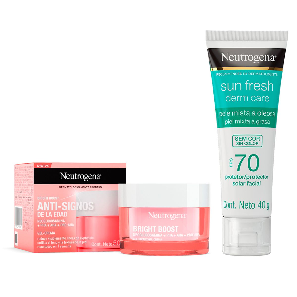 NEUTROGENA - Combo Neutrogena Crema Antiedad + Spf 70 Piel Oleosa