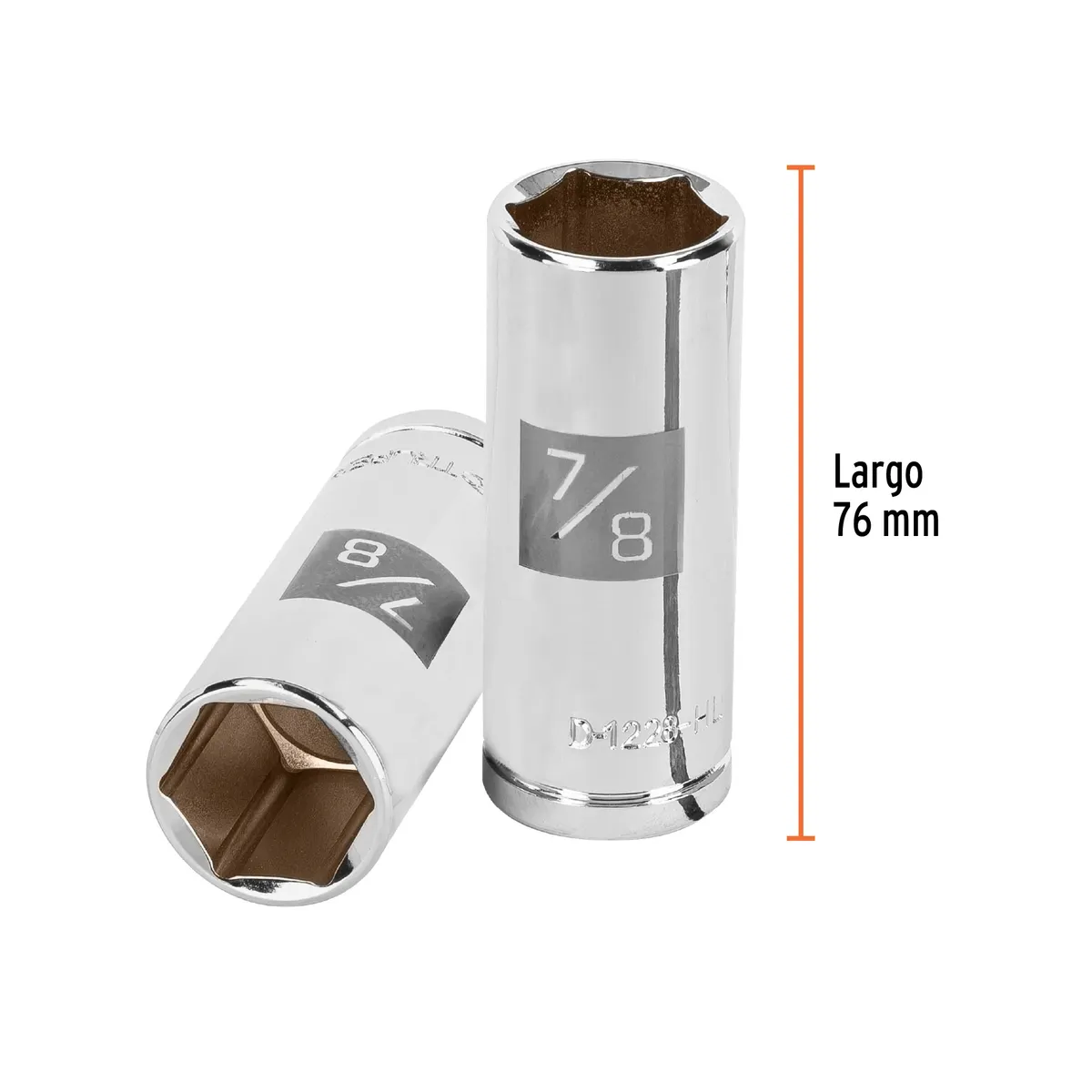 TRUPER - Dado Largo de 7/8", 6 Puntas, Cuadro 1/2"