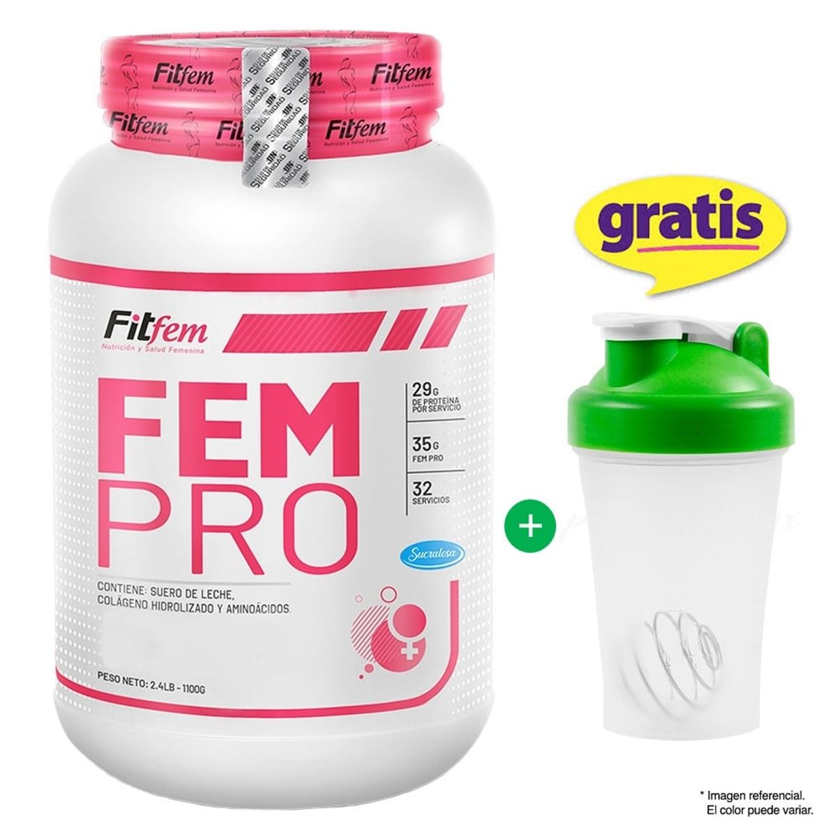 FITFEM - FEM PRO 1.1 KG PROTEÍNA FITFEM CHOCOLATE + REGALO