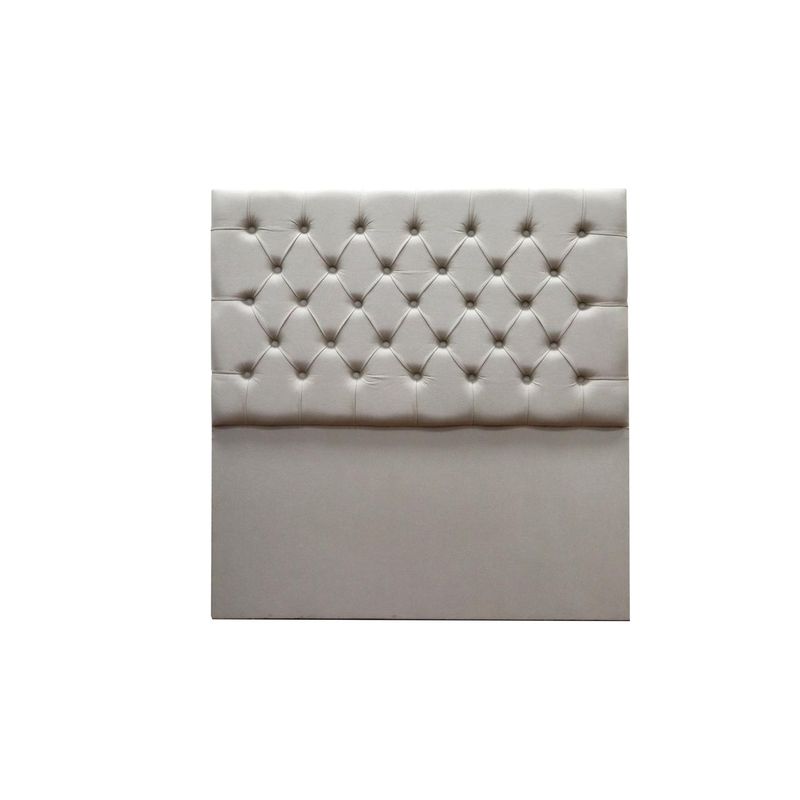 MUEBLES MACRUMO - Cabecera Alta Louvre de Queen - Color Beige claro antifluido