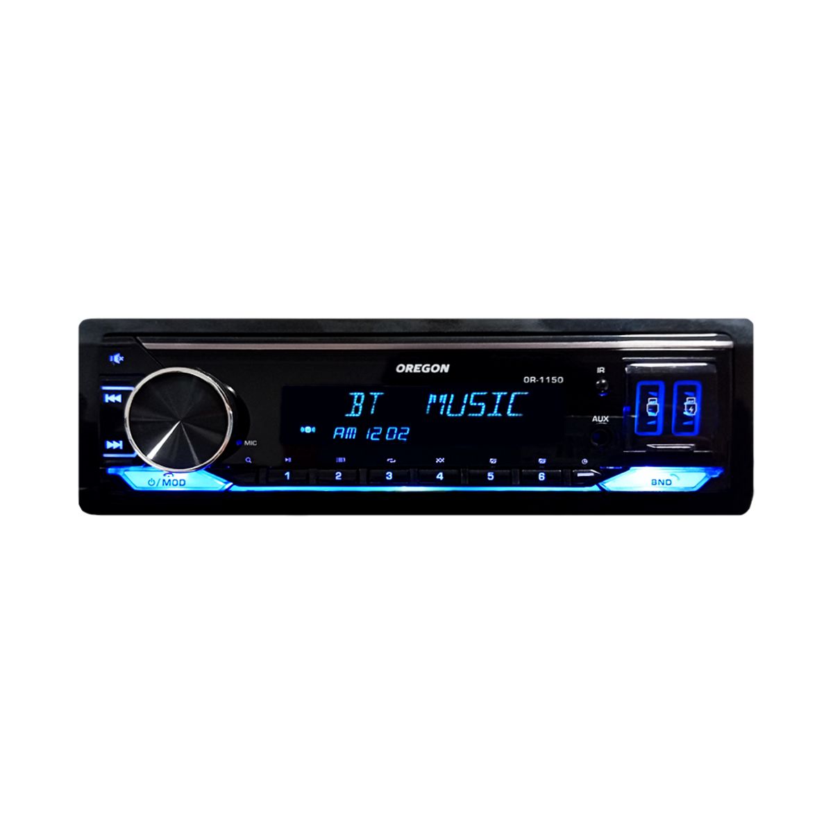 OREGON - Autoradio Con Bluetooth Usb Mp3 Aux Fm Para Auto Lcd Rgb