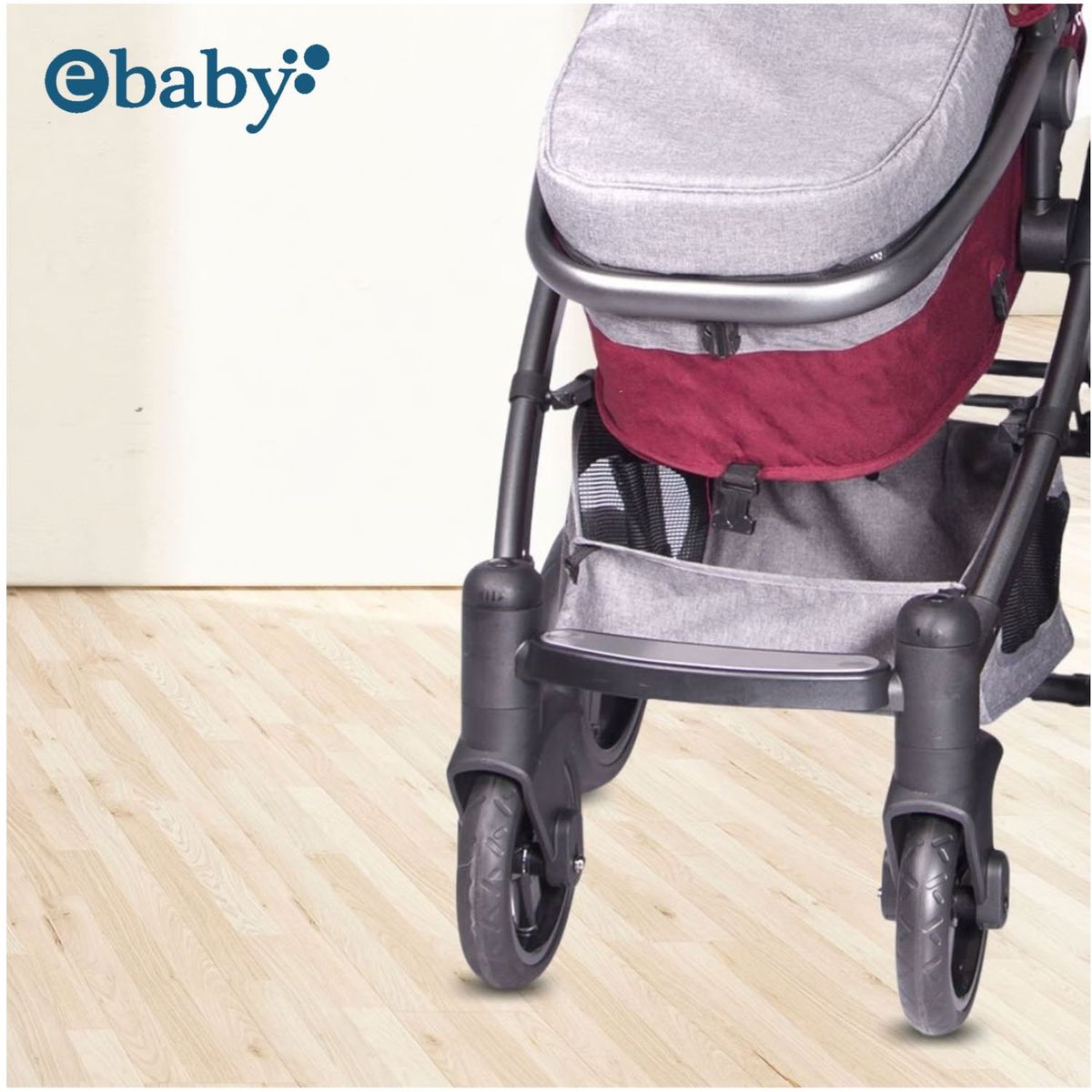 EBABY - Coche Moisés de Lujo «TAINY DELUXE» con Portabebé Red