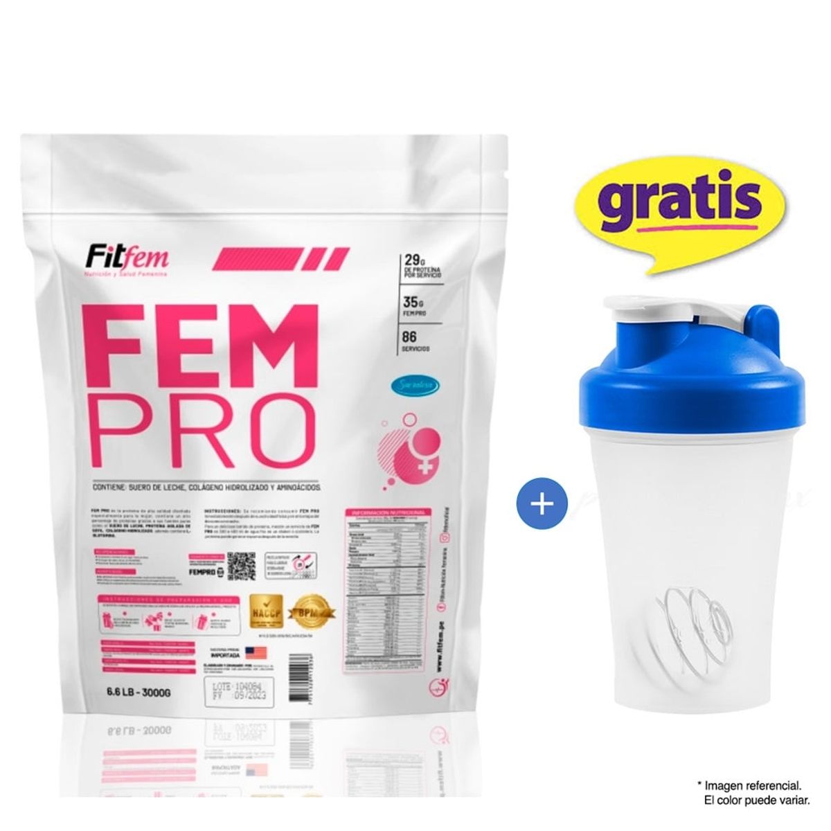 FITFEM - Proteína FEM PRO 3KG FITFEM VAINILLA