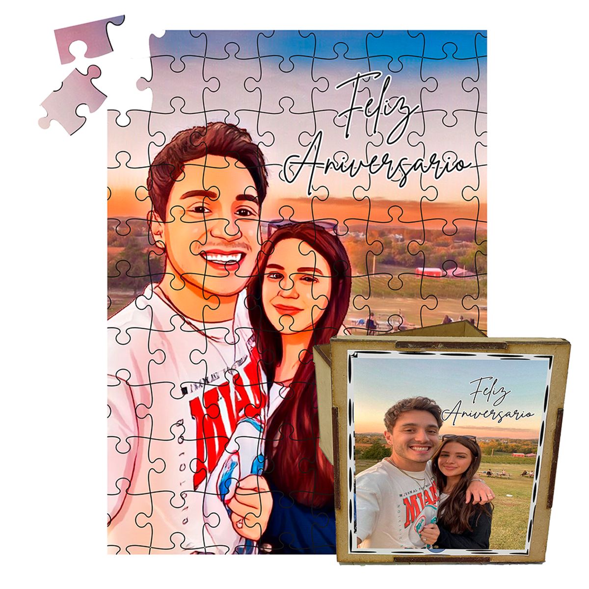 M MATIX SHOP - Matix-Regalos Personalizados - Rompecabezas A4 Foto Caricatura