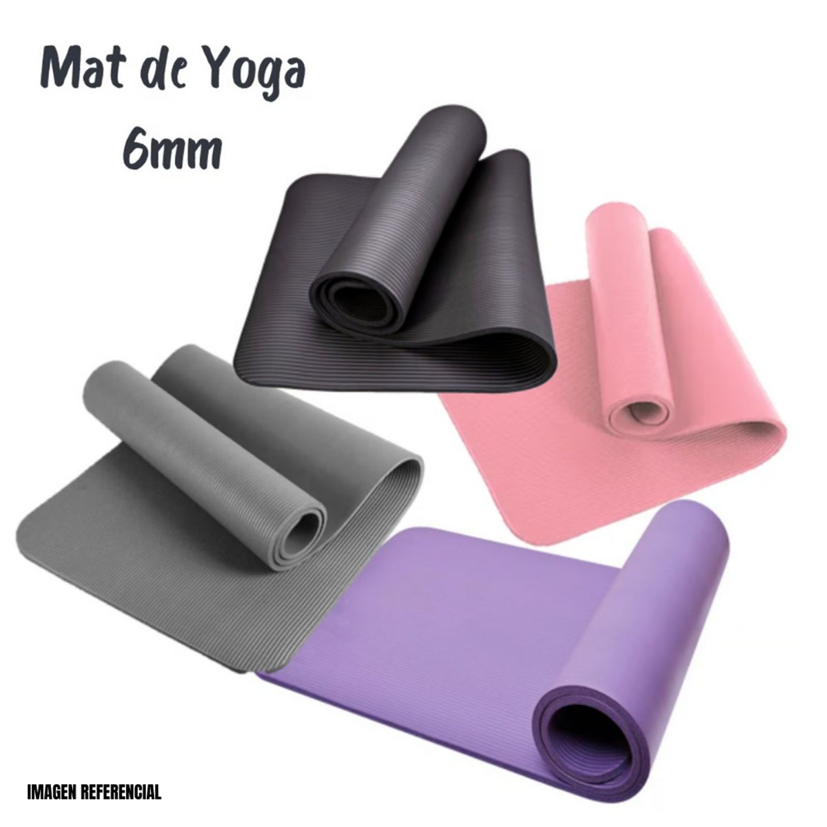GENERICO - Mat de Yoga 6 mm para hacer Ejercicios