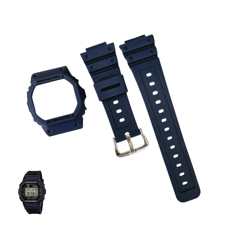 GENERICO - Correa Repuesto con Bisel para CASIO G-SHOCK DW-5600 - Azul