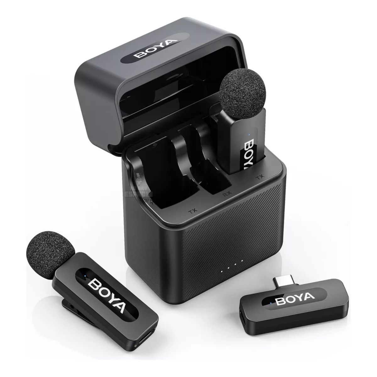 BOYA - 2 Micrófonos BOYA BY-V30 Inalámbrico Solapa Lavalier Usb-c Pro iPhone